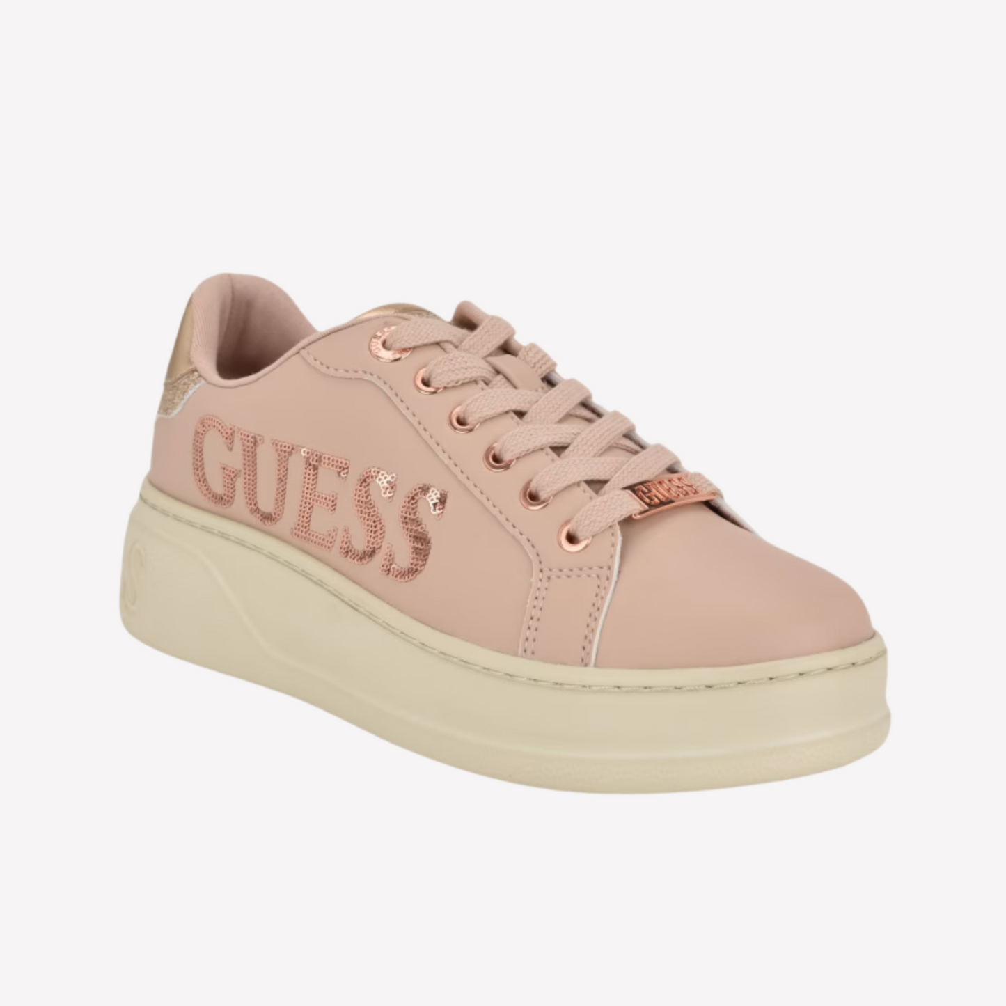 Guess Women Cordell Sequin Low-Top - Off White