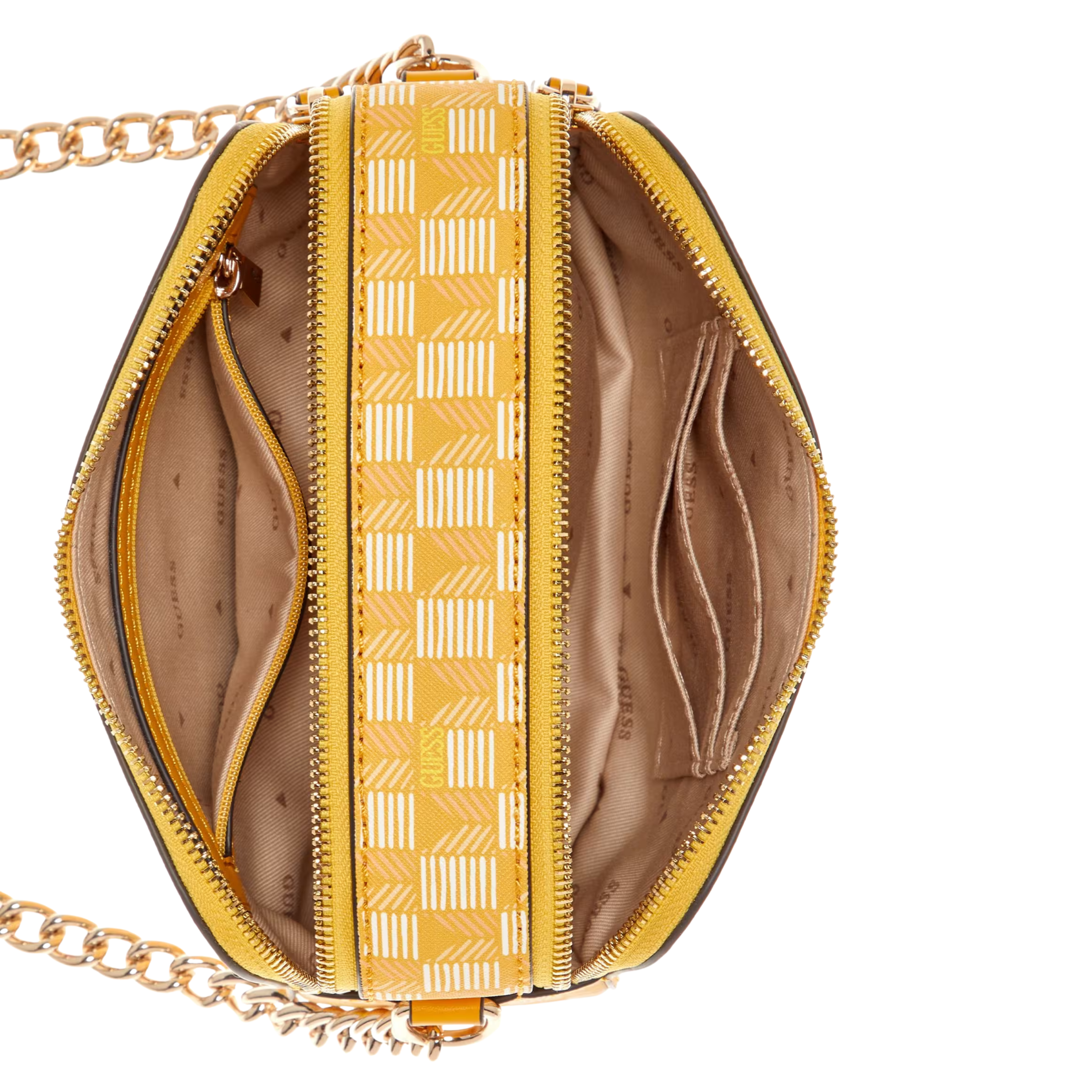 Guess Women G Wave Camera Crossbody - Yellow Logo
