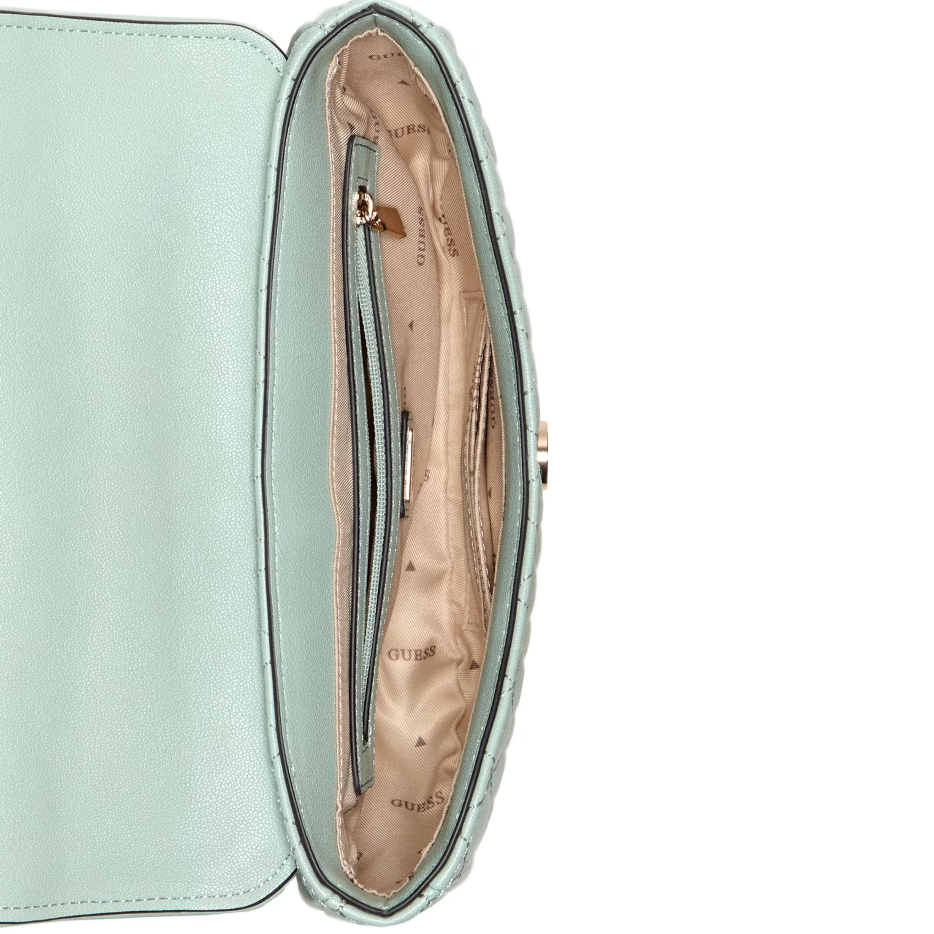 Guess Women Atabey Quilted Convertible Crossbody - Light Green