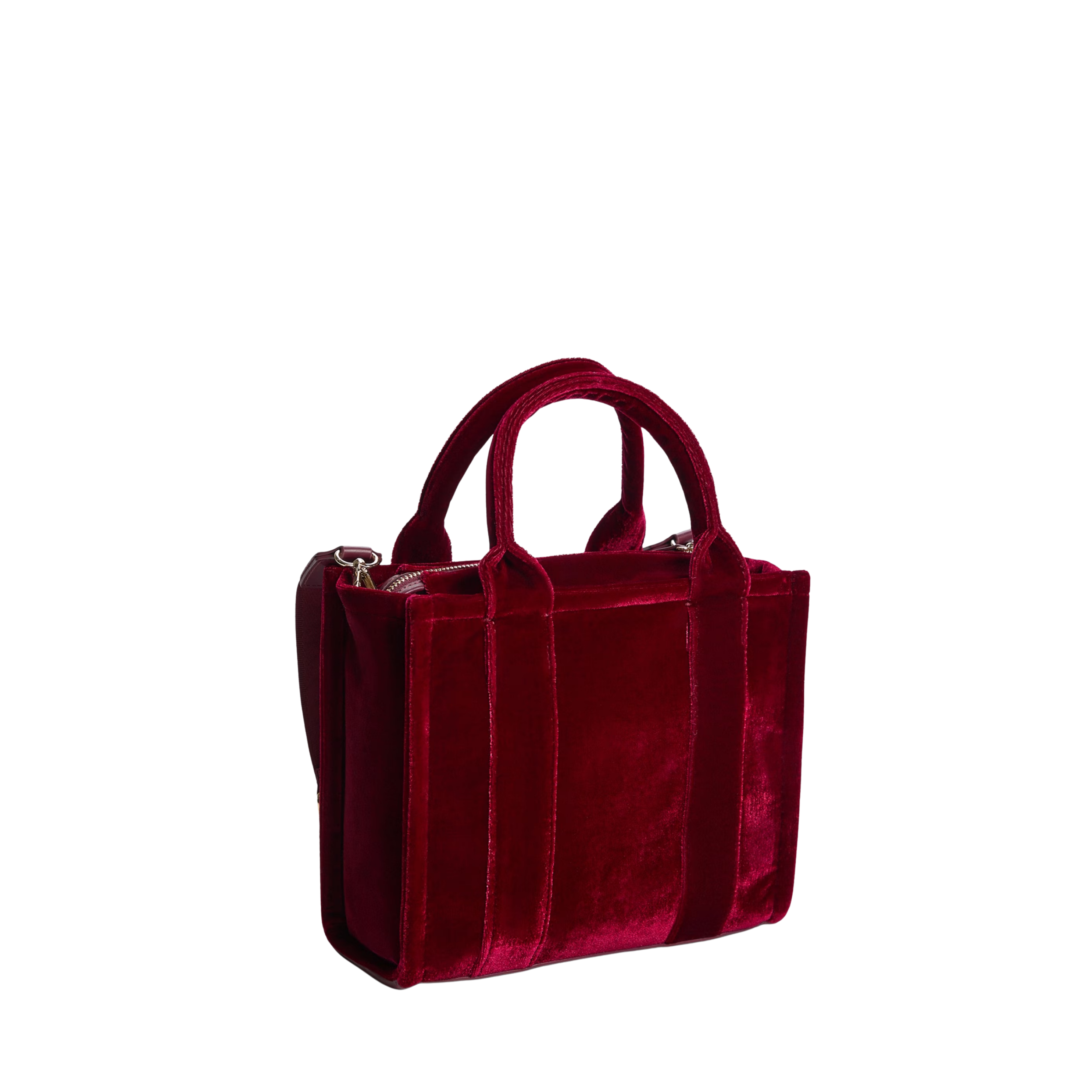 Guess Women Holly Velvet Mini Tote - Red