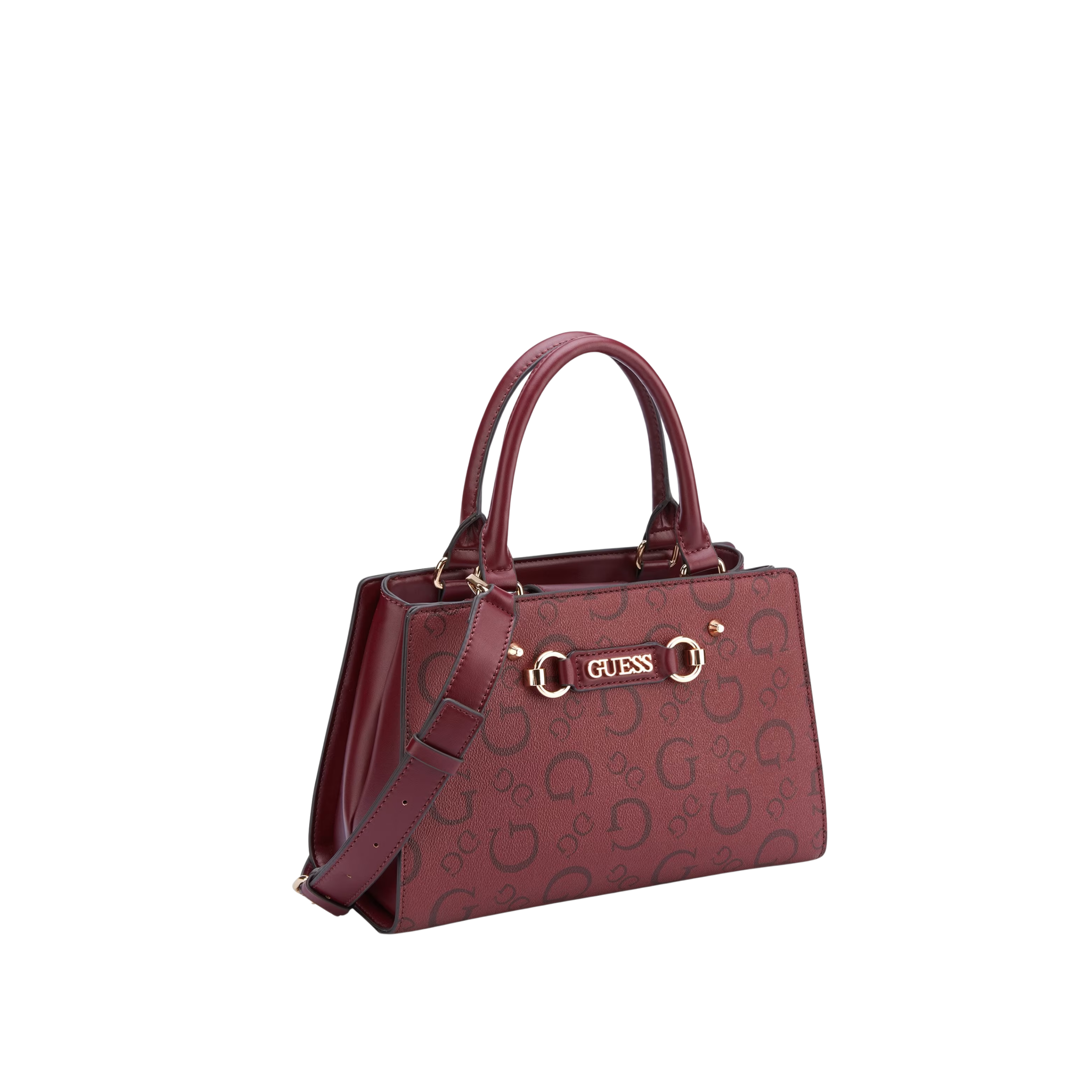 Guess Women Lacy Logo Satchel - Red