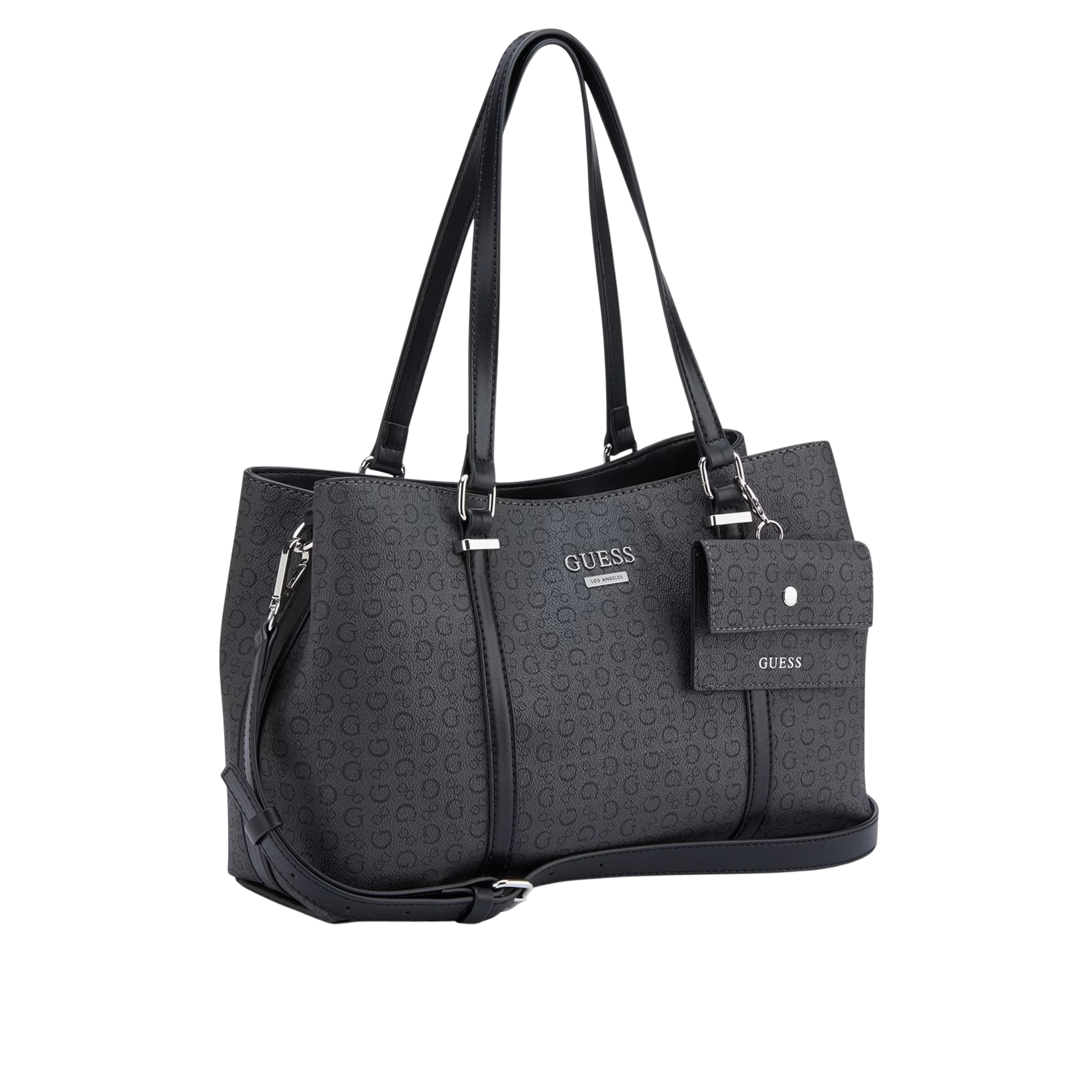 Guess Women Madwelle Logo Satchel - Black