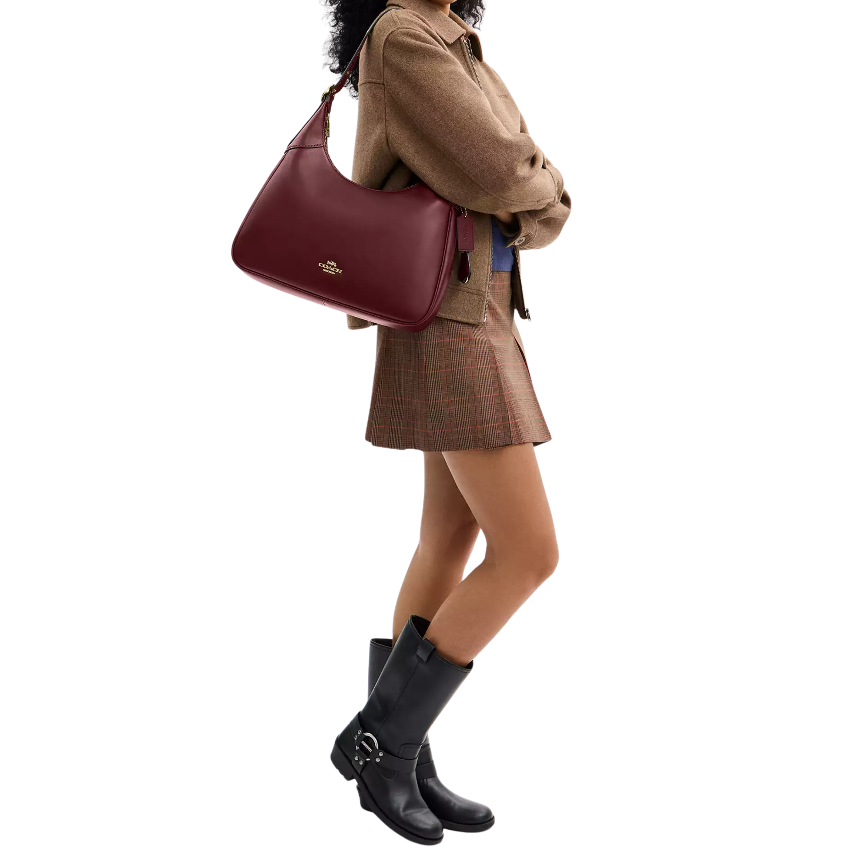 COACH Women Ella Shoulder Bag - Gold Wine