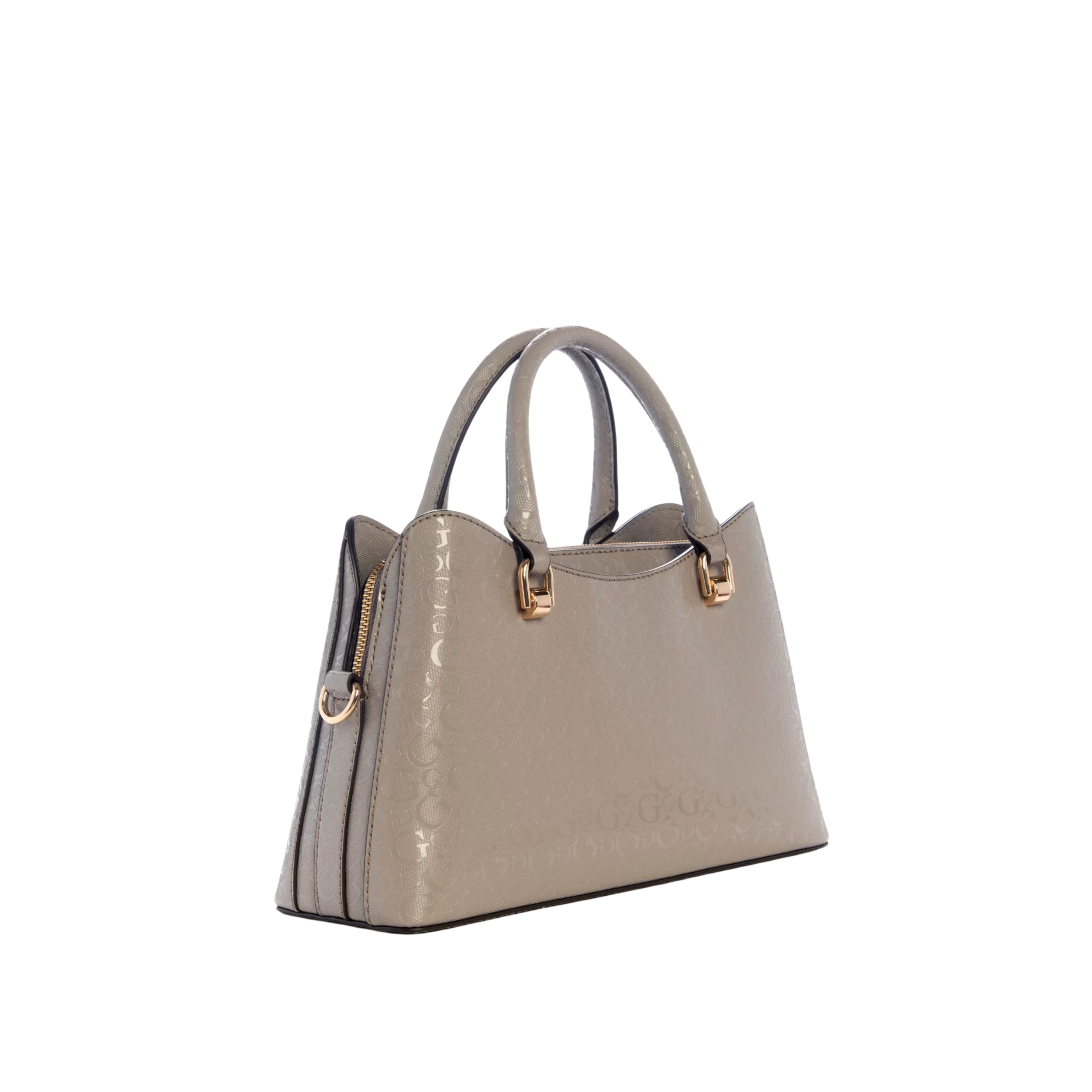 Guess Women Kiran Logo Shine Satchel - Gray