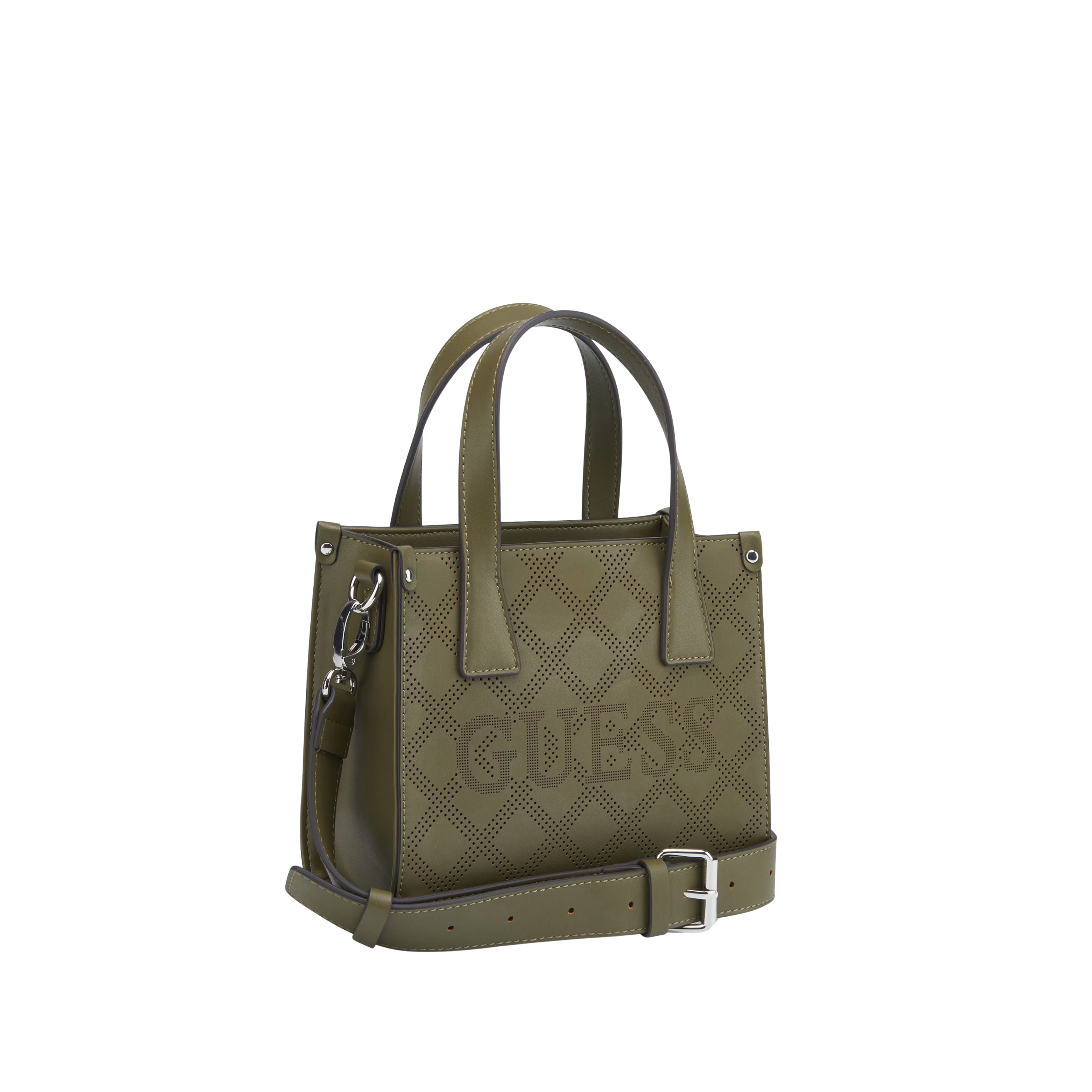 Guess Women Forber Perforated Logo Mini Tote - Green
