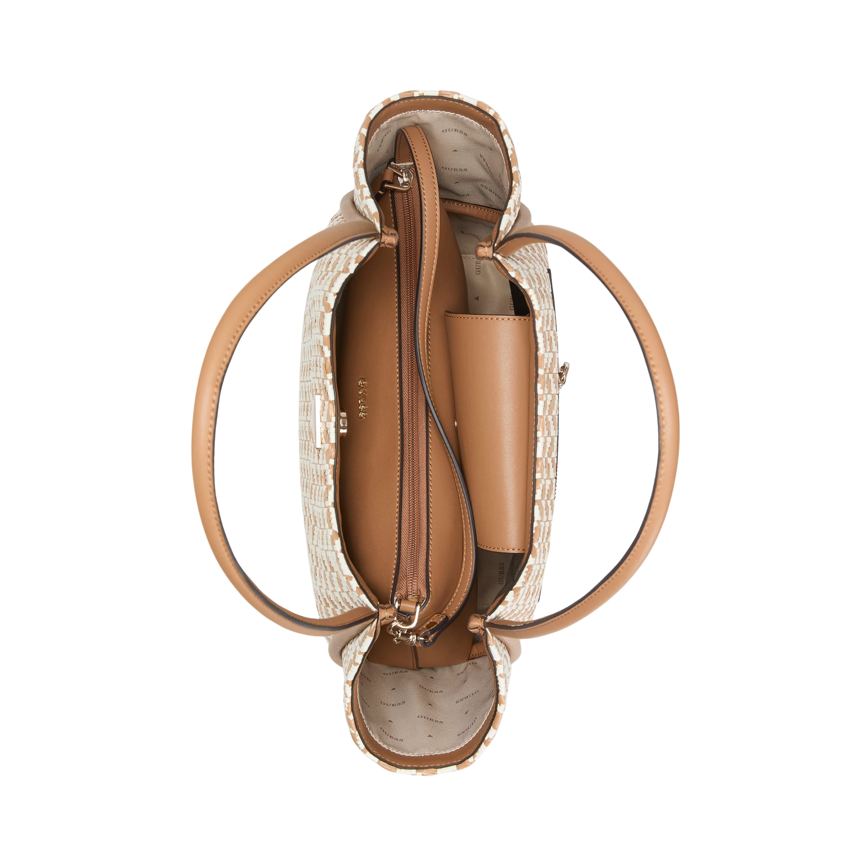 Guess Women Tessi Shopper - Camel Multi