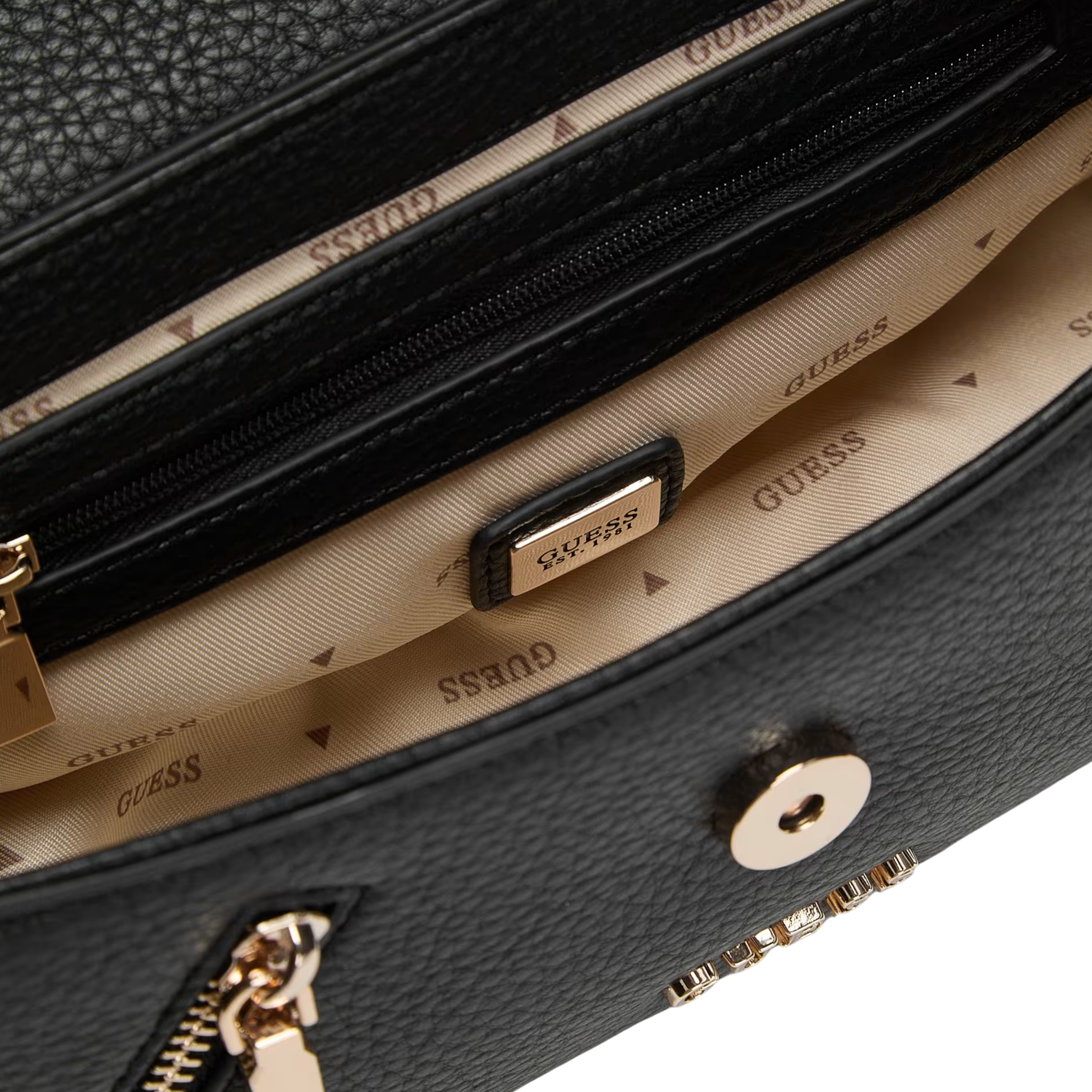 Guess Women Jessa Logo Crossbody Bag - Black