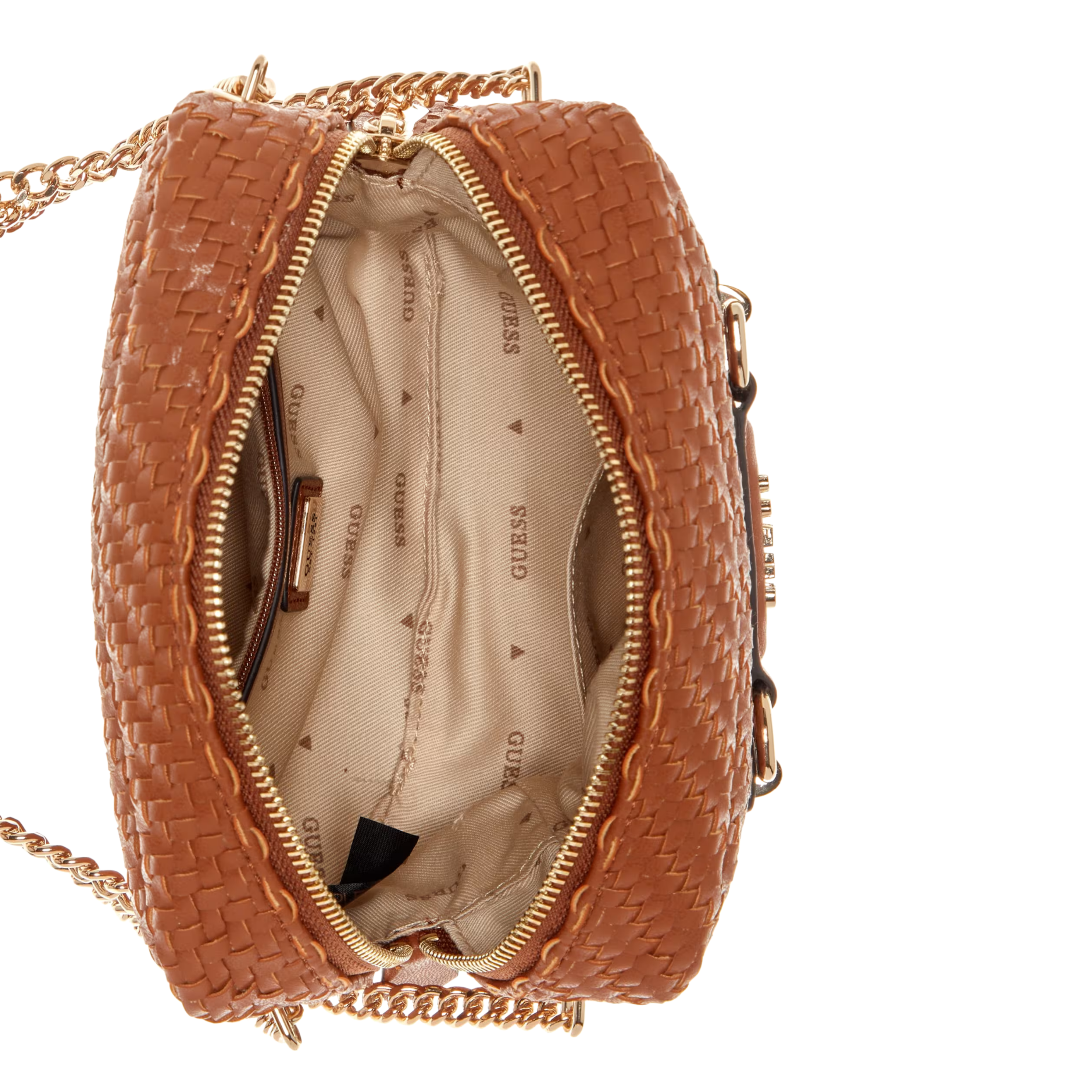 Guess Women Francy Camera Crossbody - Cognac