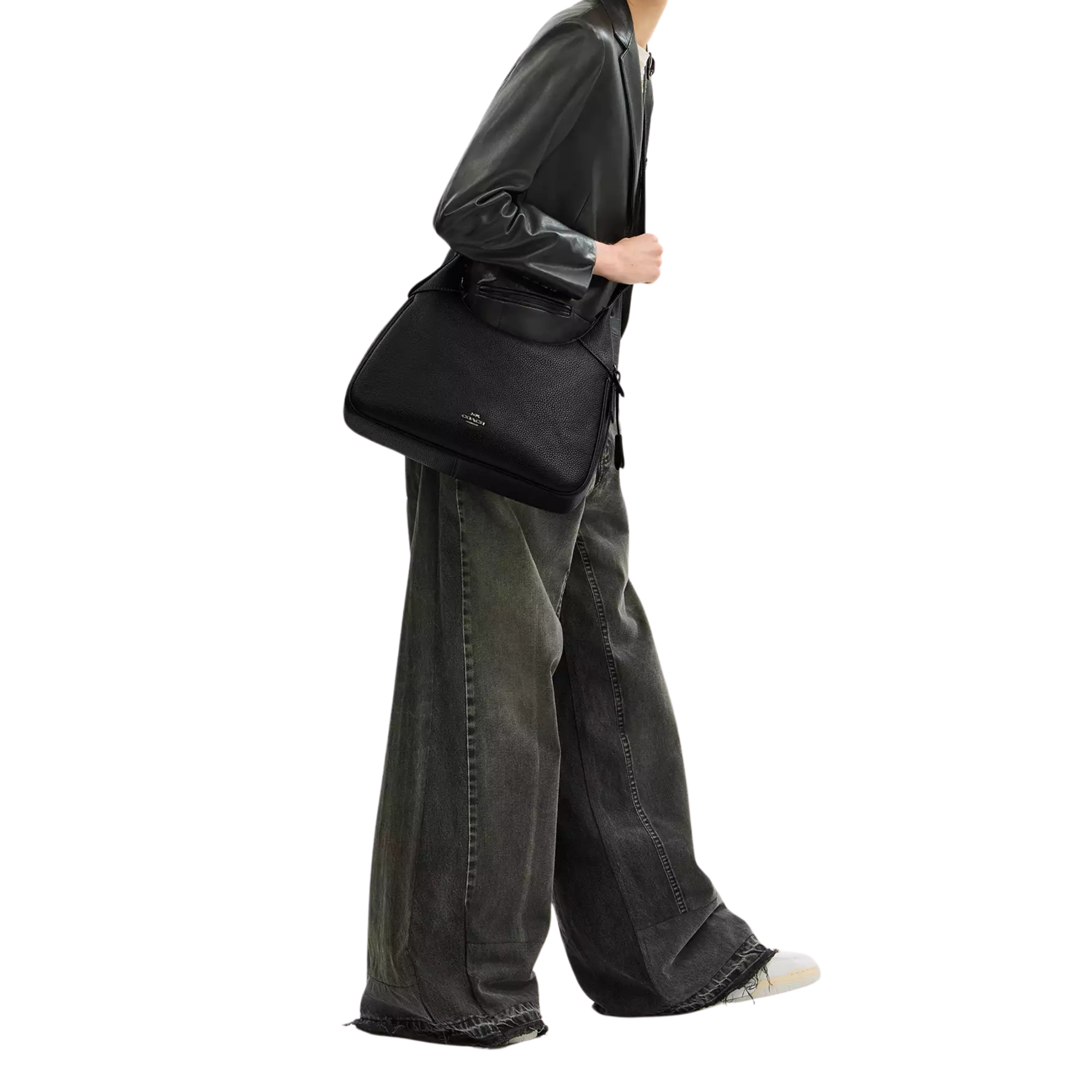 COACH Women Ella Shoulder Bag - Gunmetal Black