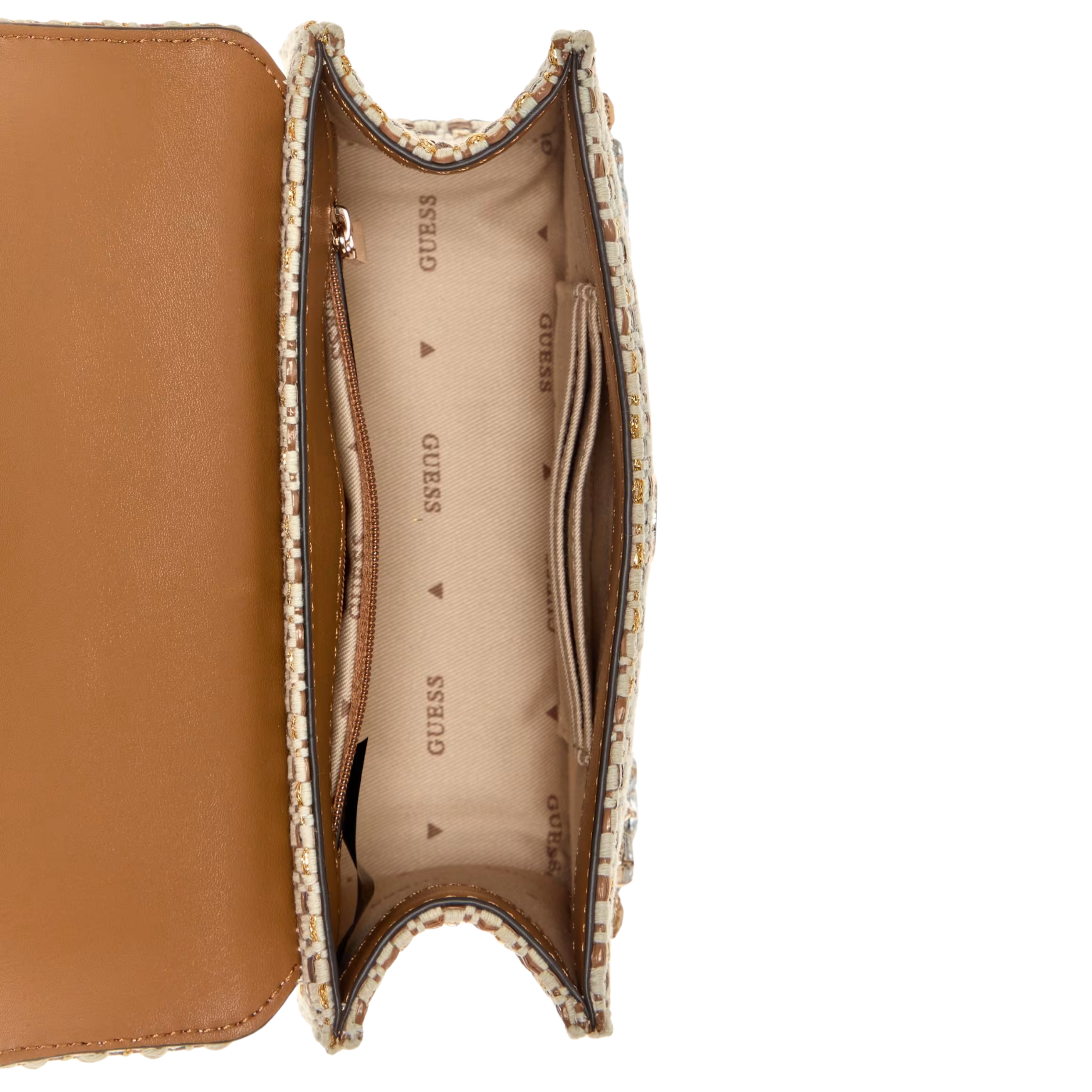 Guess Women Beauvoir Convertible Crossbody - Camel Multi