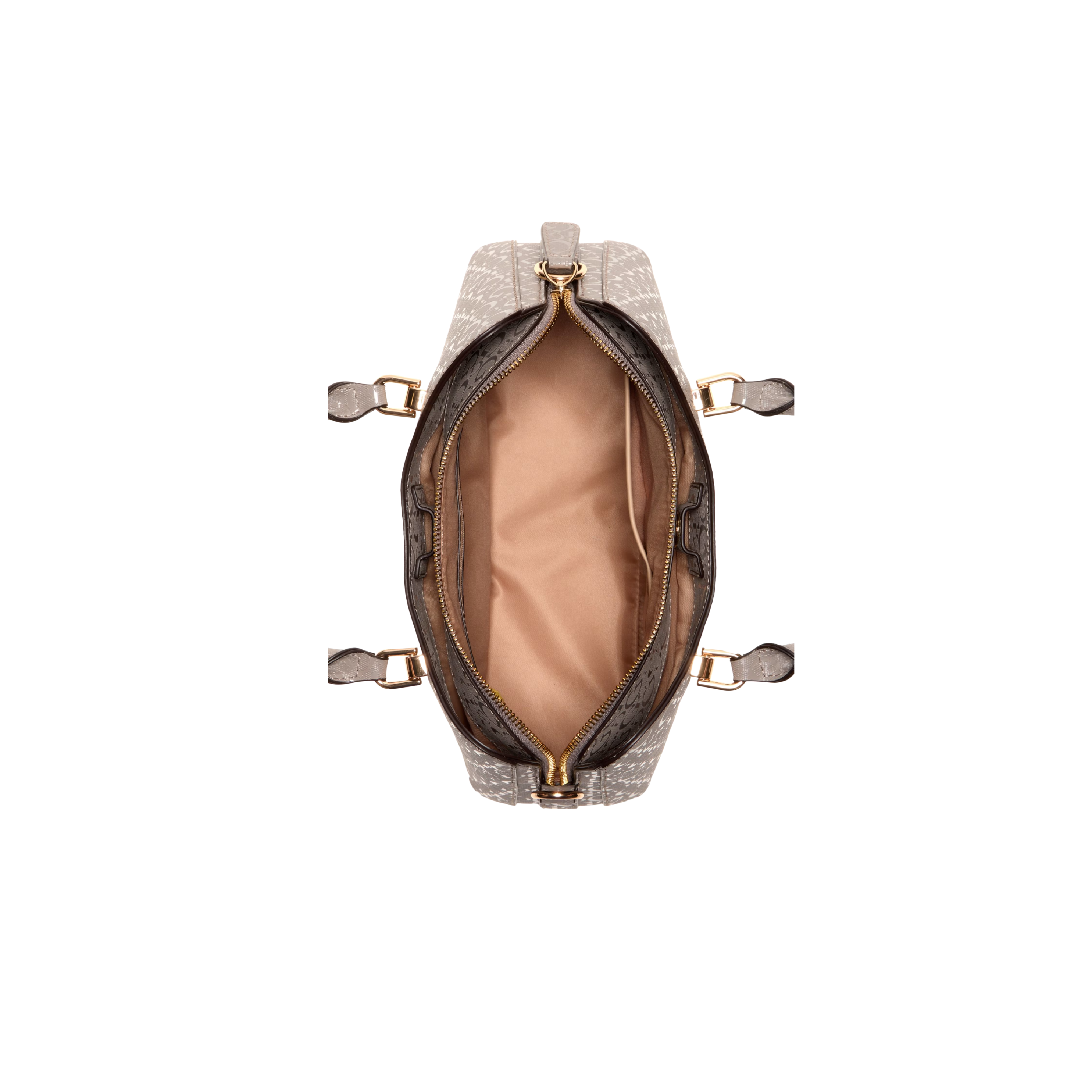 Guess Women Kiran Logo Shine Satchel - Gray