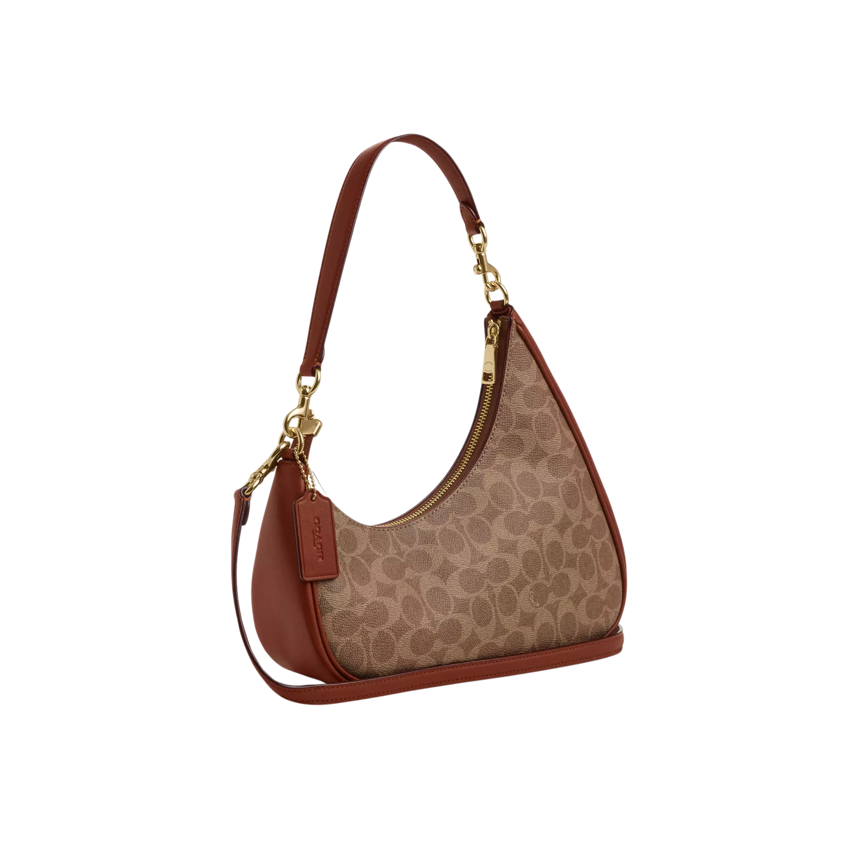 COACH Twisted Teri Shoulder Bag - Tan Caramel
