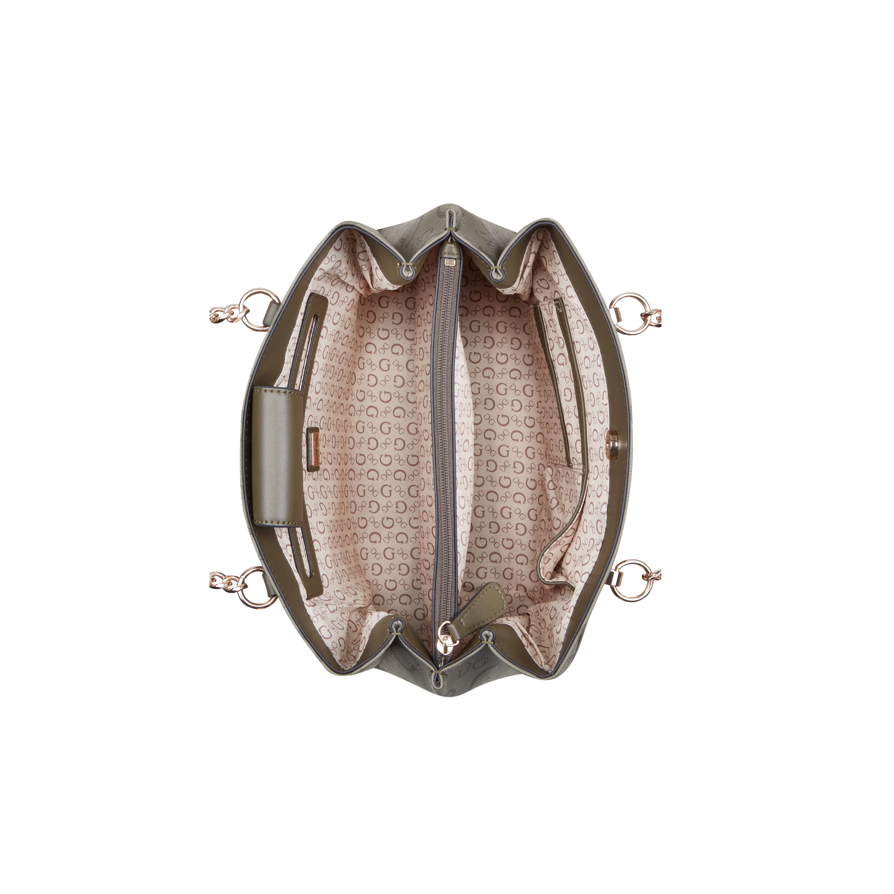 Guess Women Brecken Logo Satchel - Green