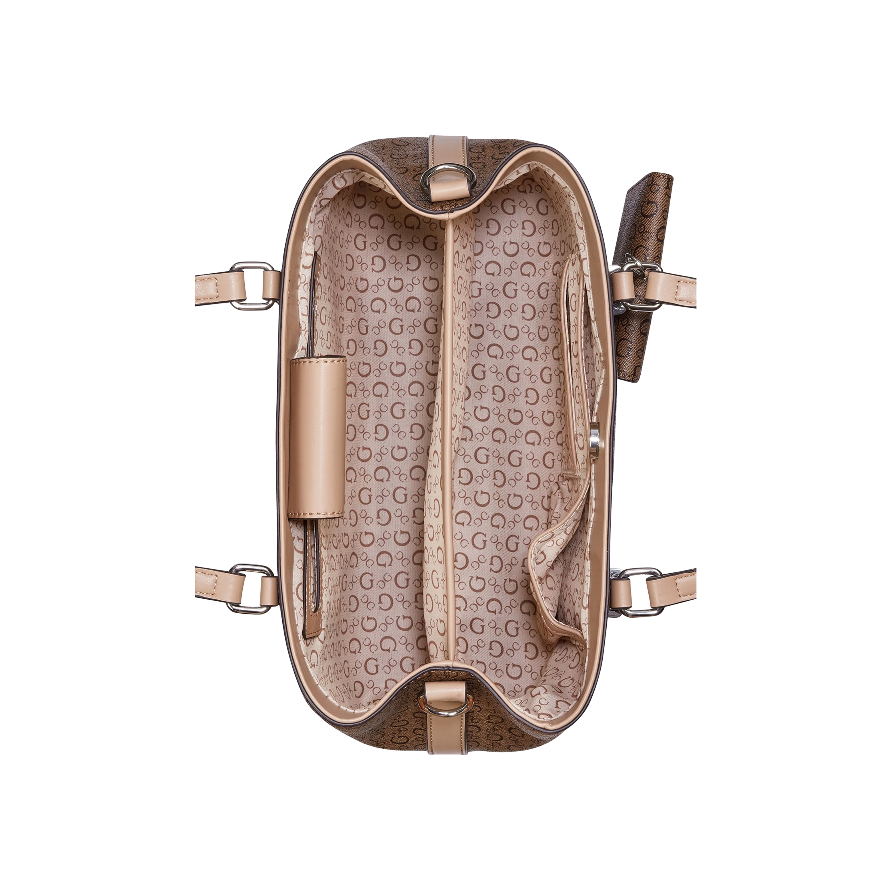 Guess Women Madwelle Logo Satchel - Brown