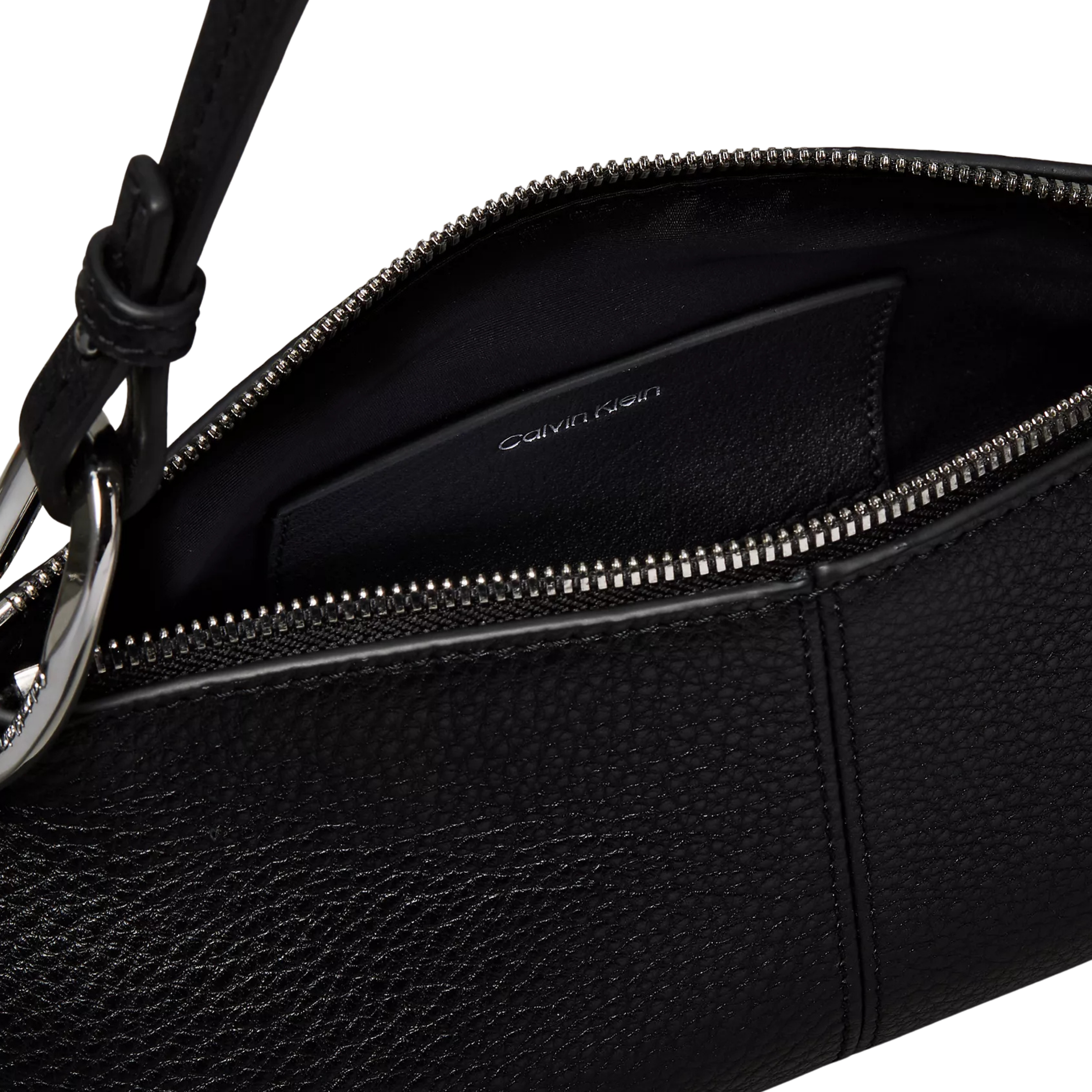 Calvin Klein Women Slouchy Leather Small Convertible Bag - Black
