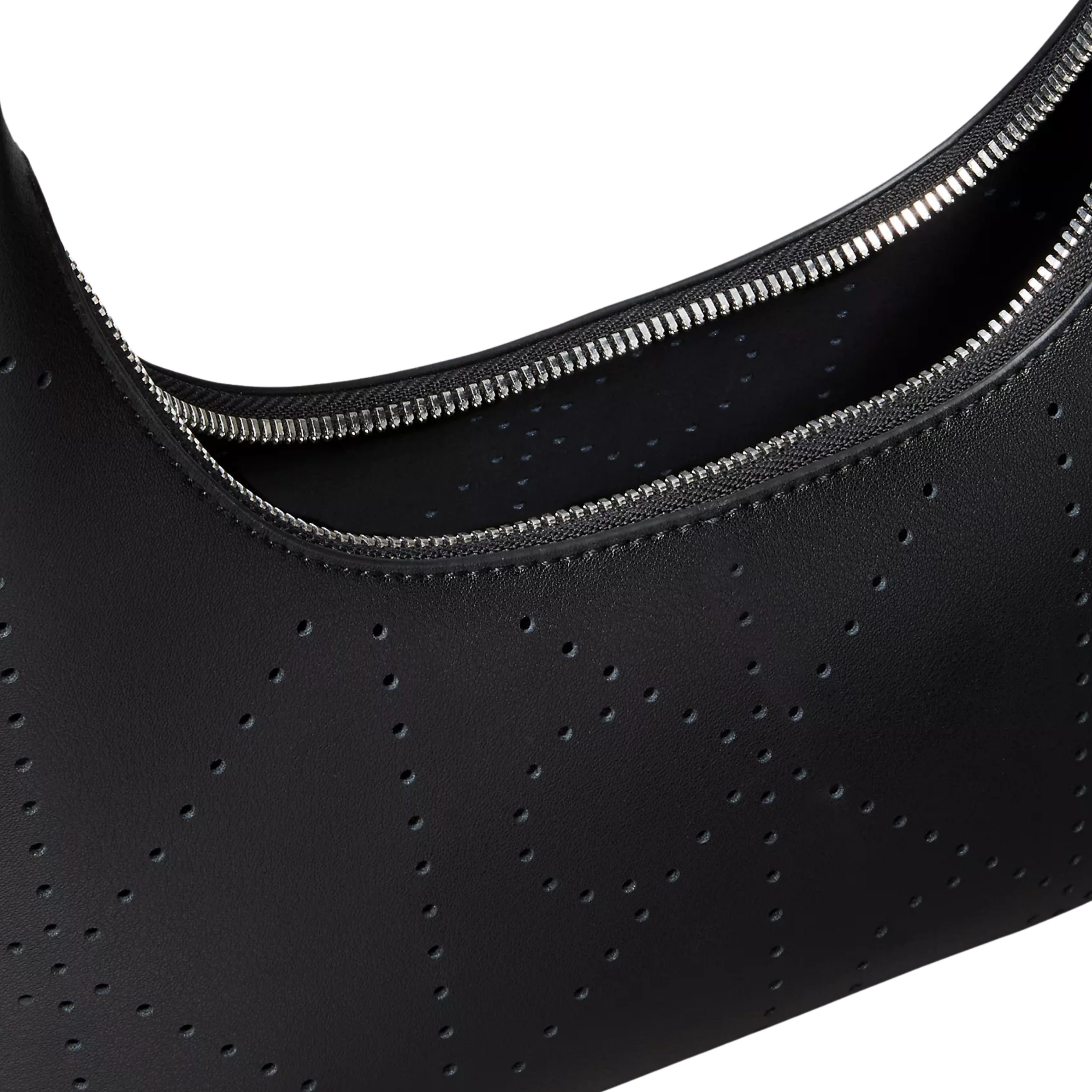 Calvin Klein Women Perforated Emblem Logo Shoulder Bag - Black