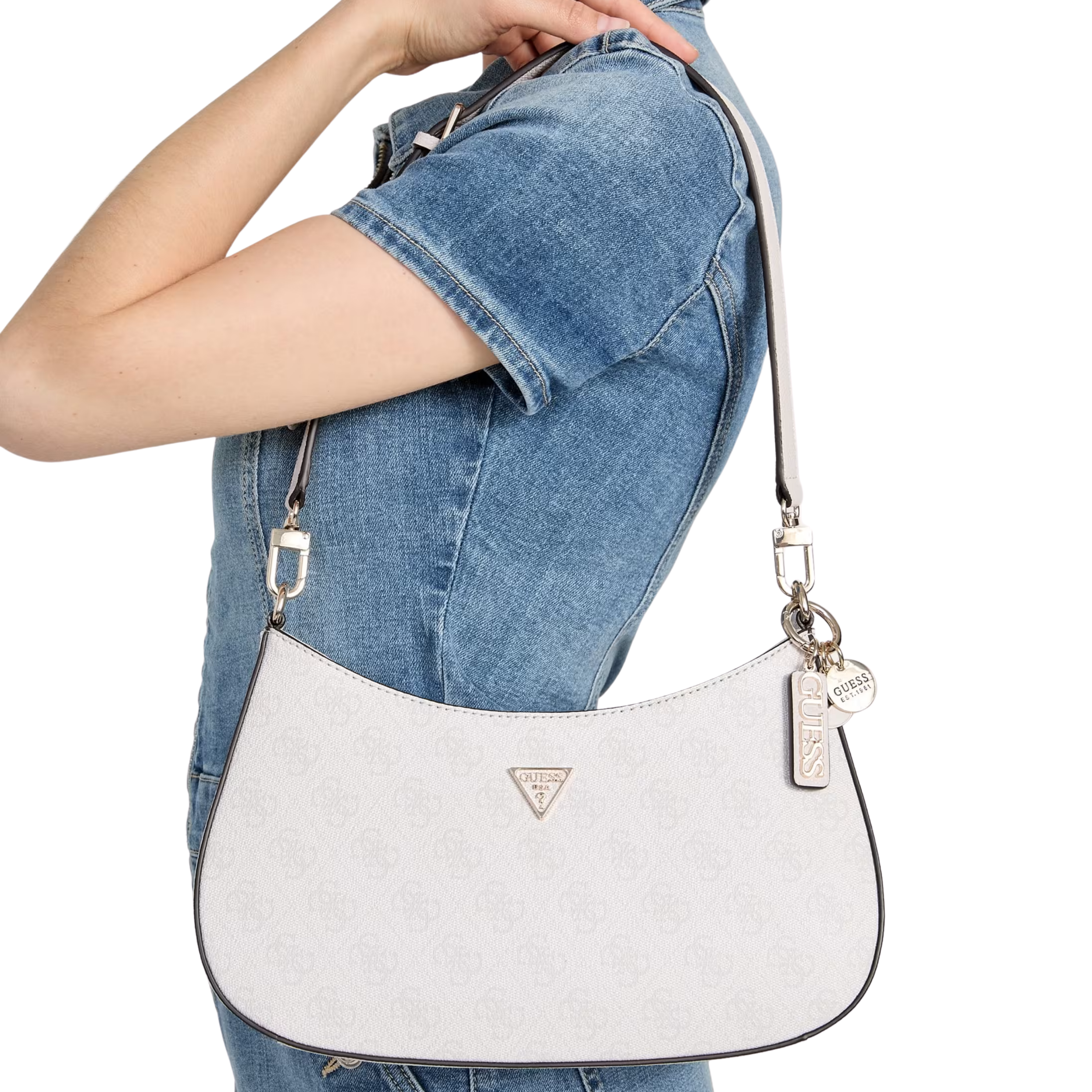 Guess Women Noelle Saffiano Shoulder Bag - Willow