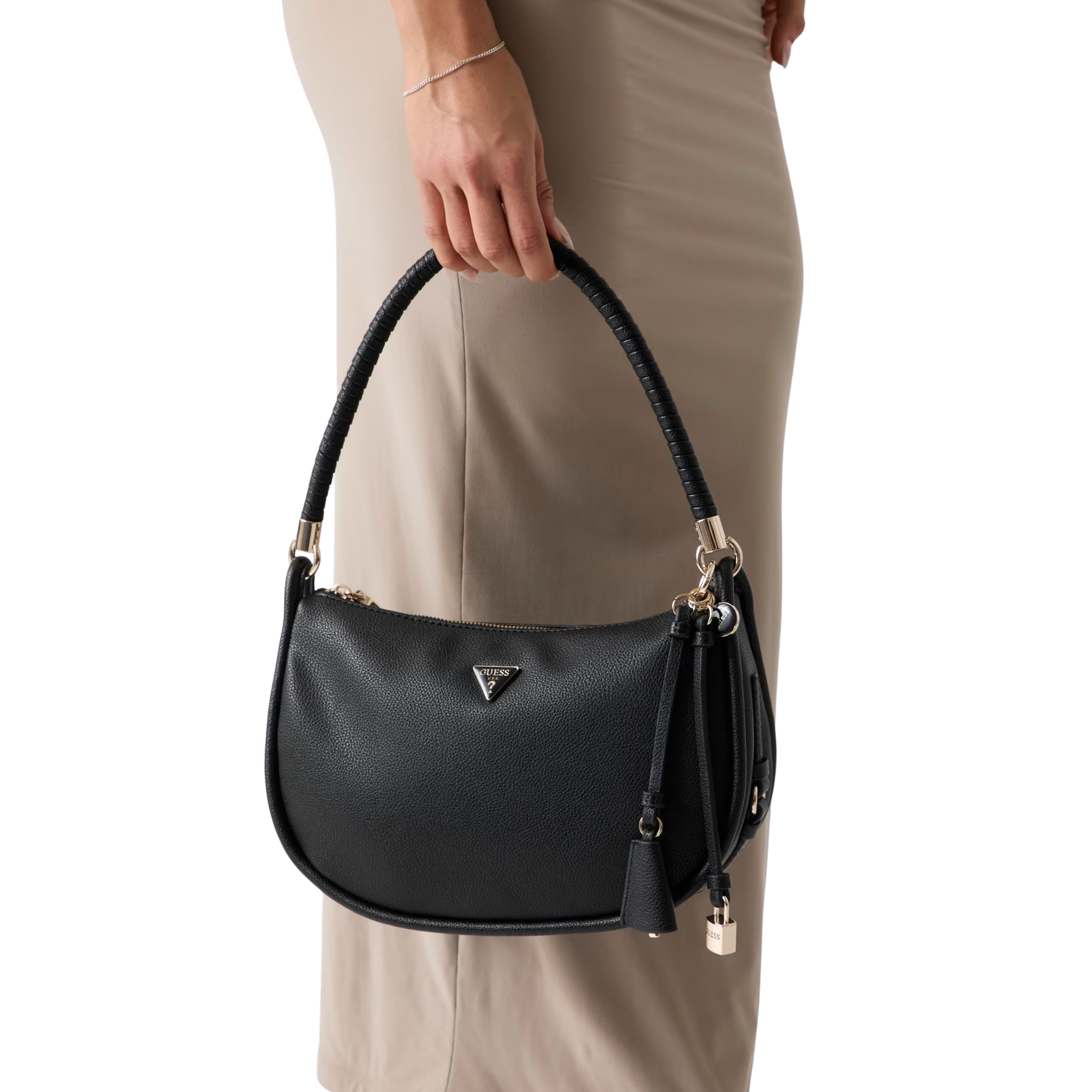 Guess Women Danya Logo Shoulder Bag - Black