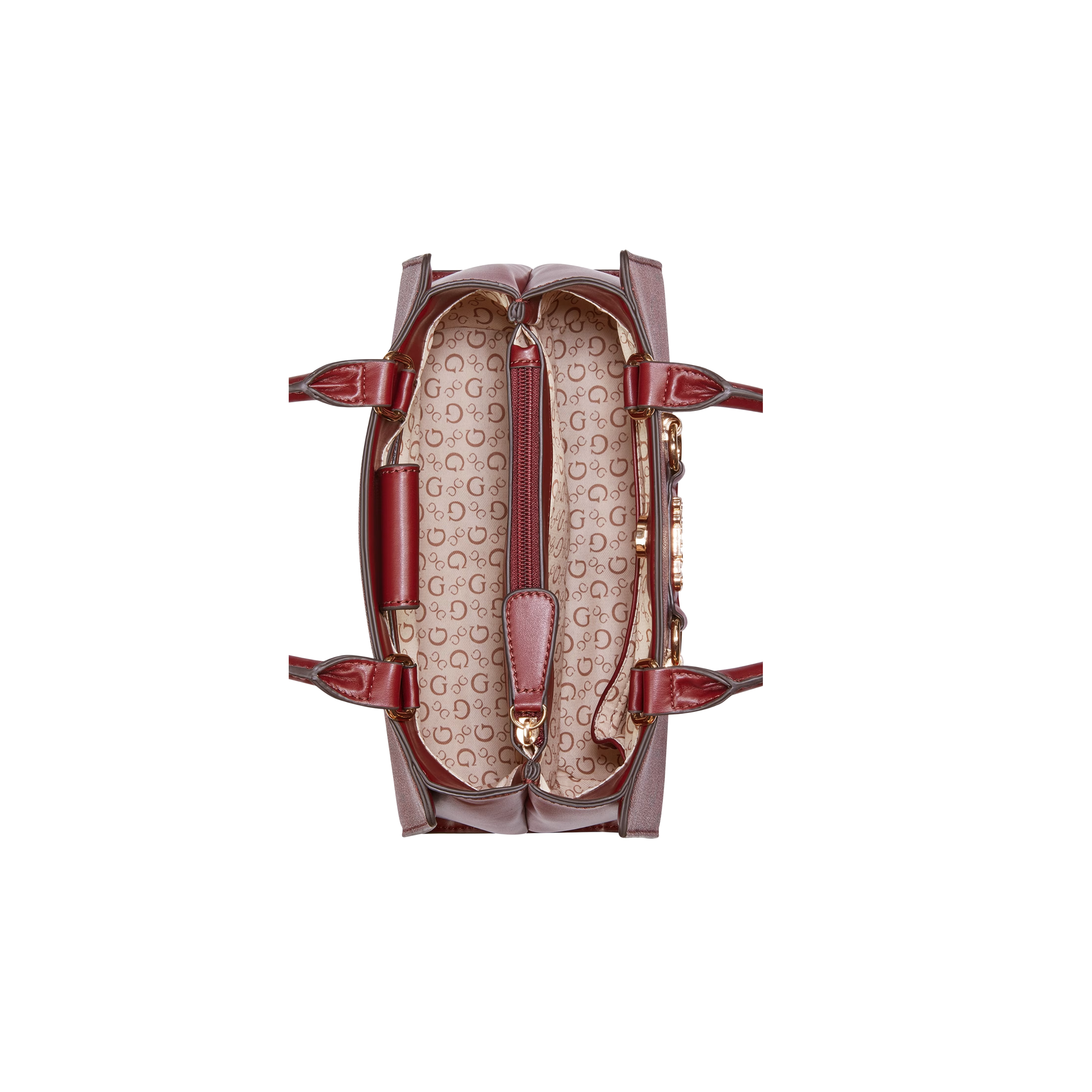 Guess Women Lacy Logo Satchel - Red