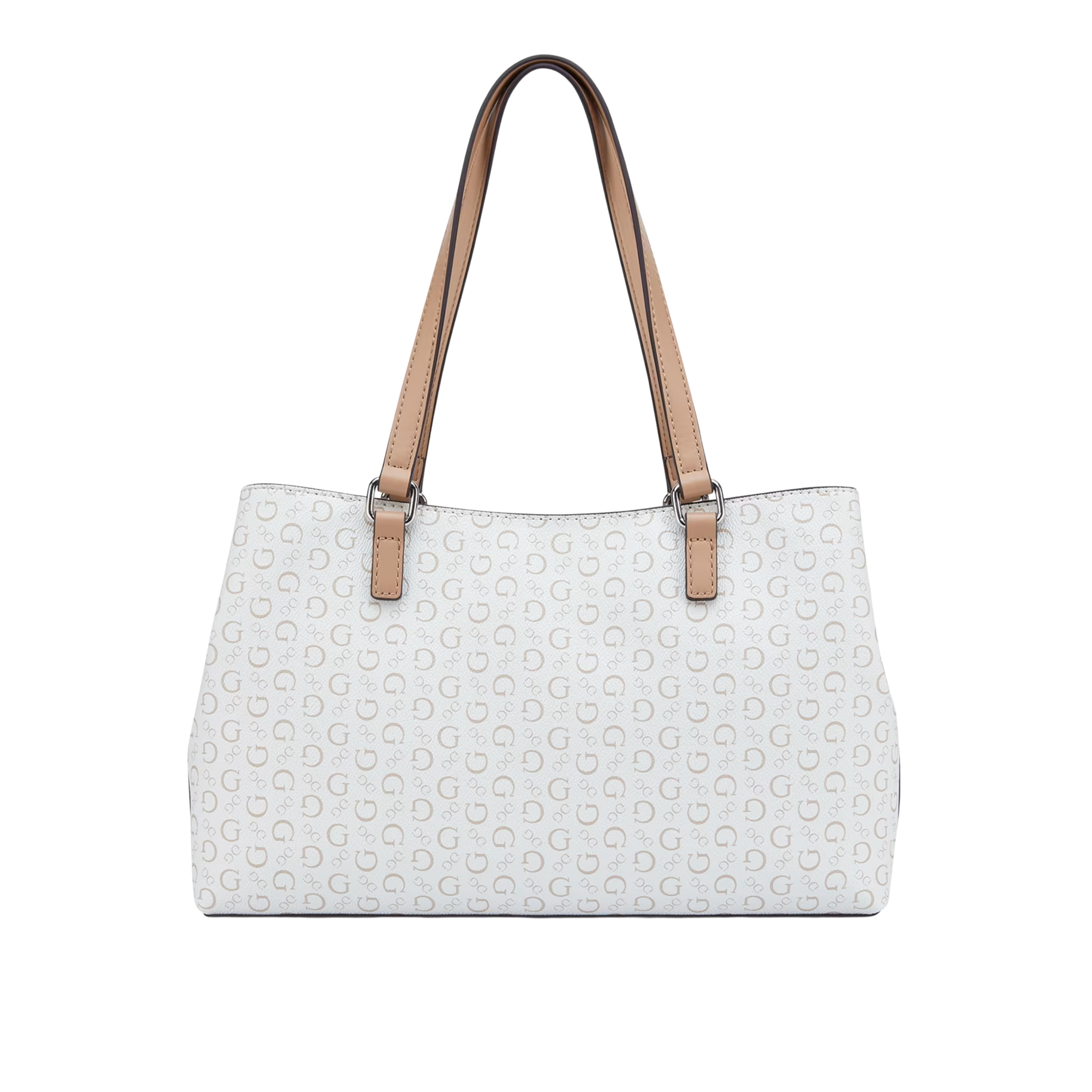 Guess Women Madwelle Logo Satchel - White