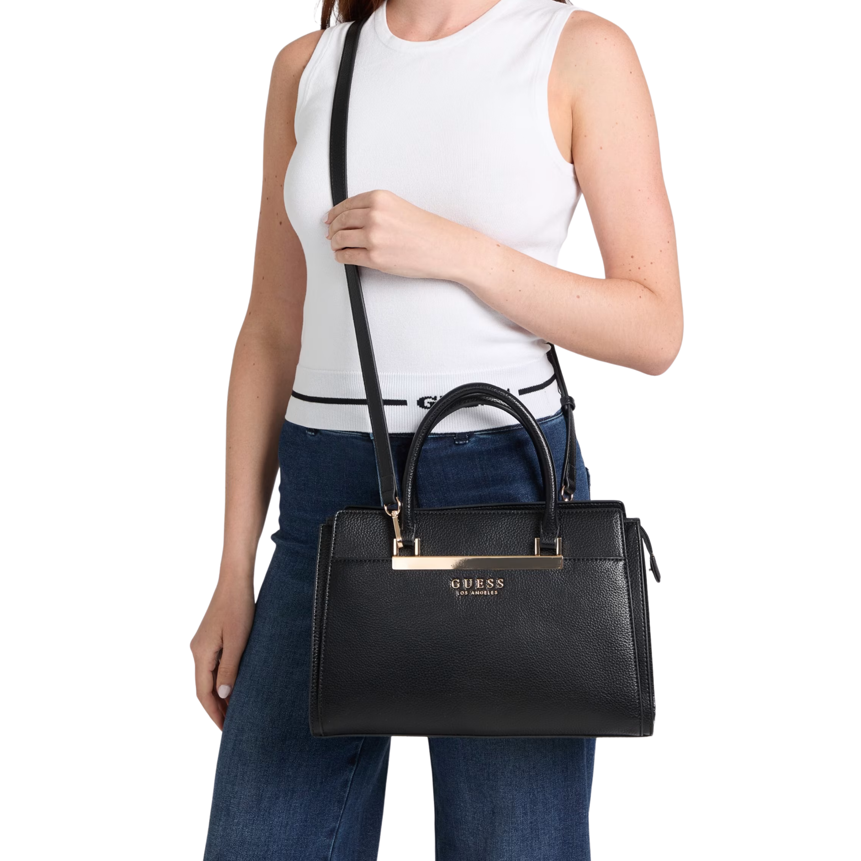 Guess Women Marva Satchel - Black