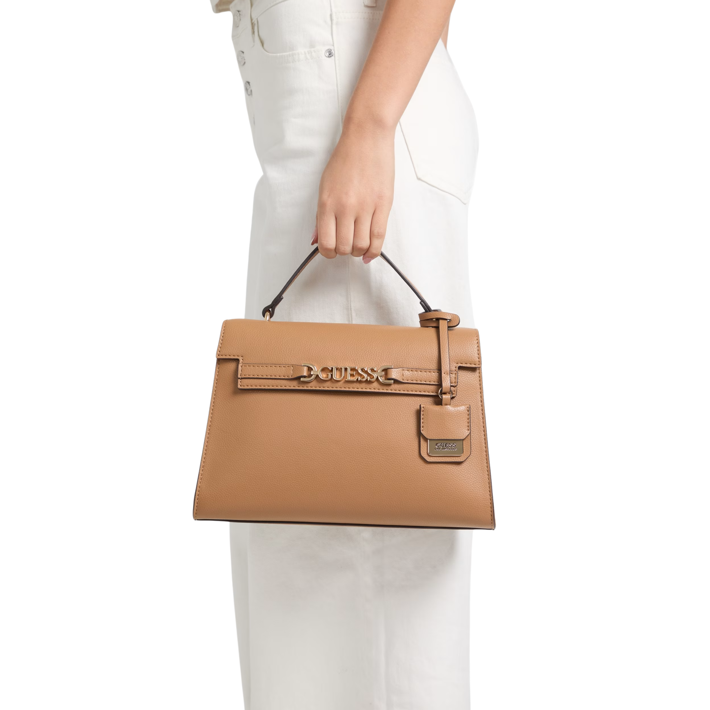 Guess Women Rhiannon Top Handle Bag - Brown