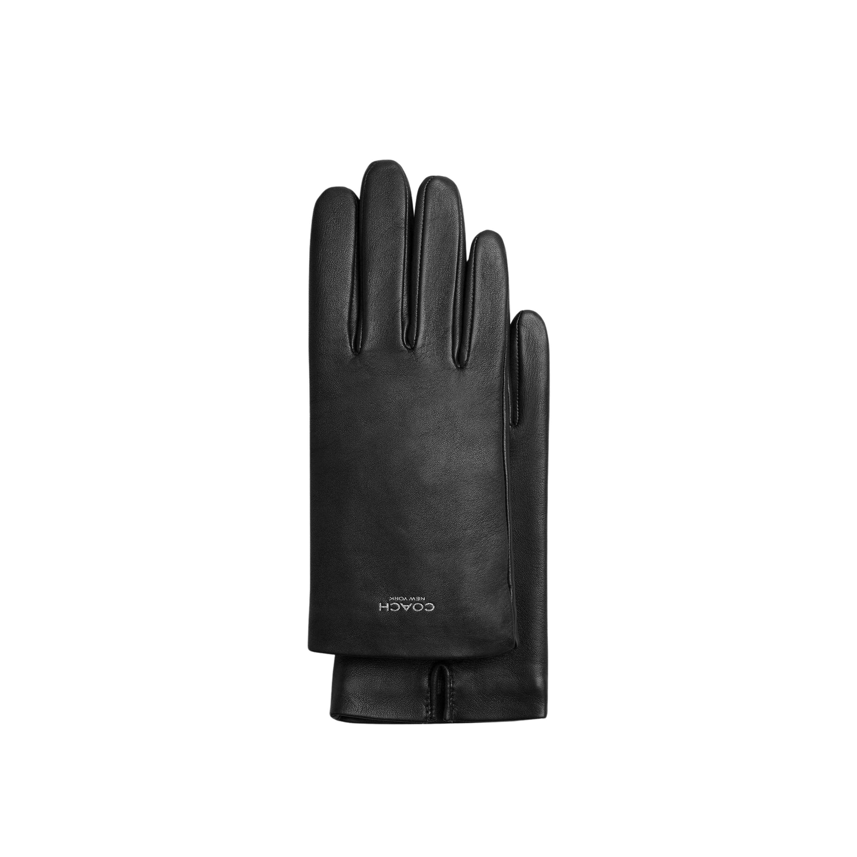 Coach Women's Leather Tech Gloves - Black