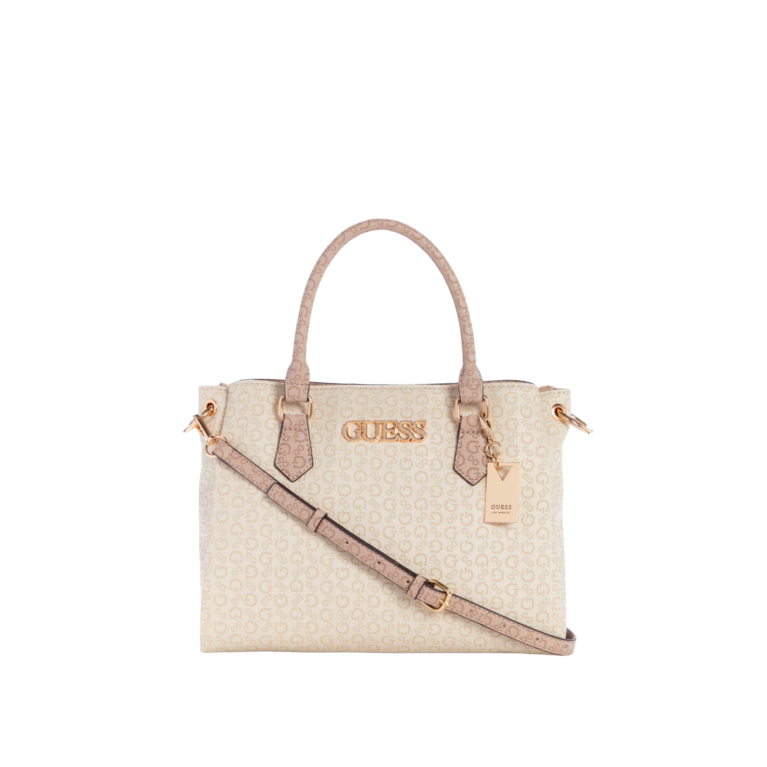 GUESS Women Zakaria Debossed Logo Satchel - Neutral
