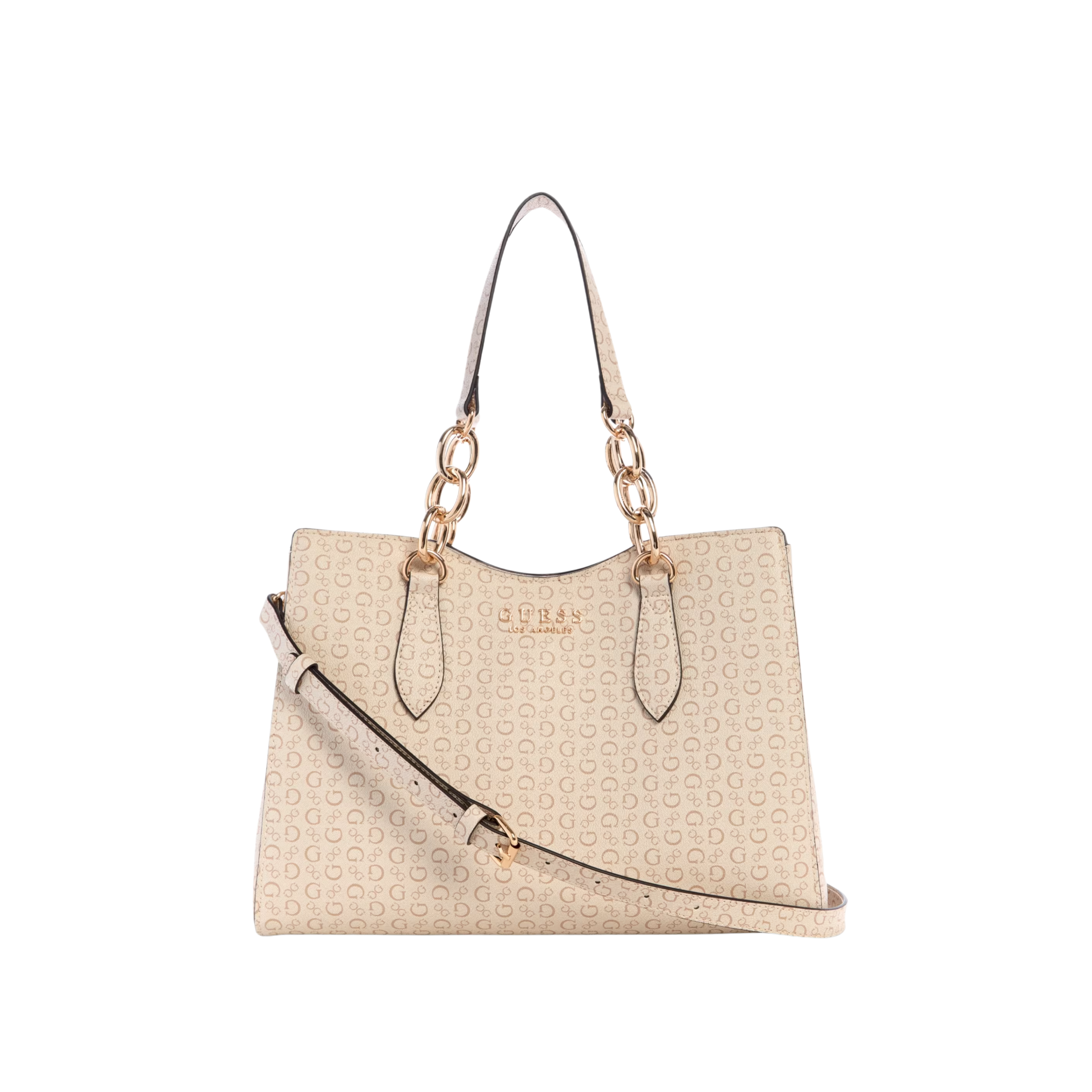 Guess Women Chiarra Logo Satchel - Brown