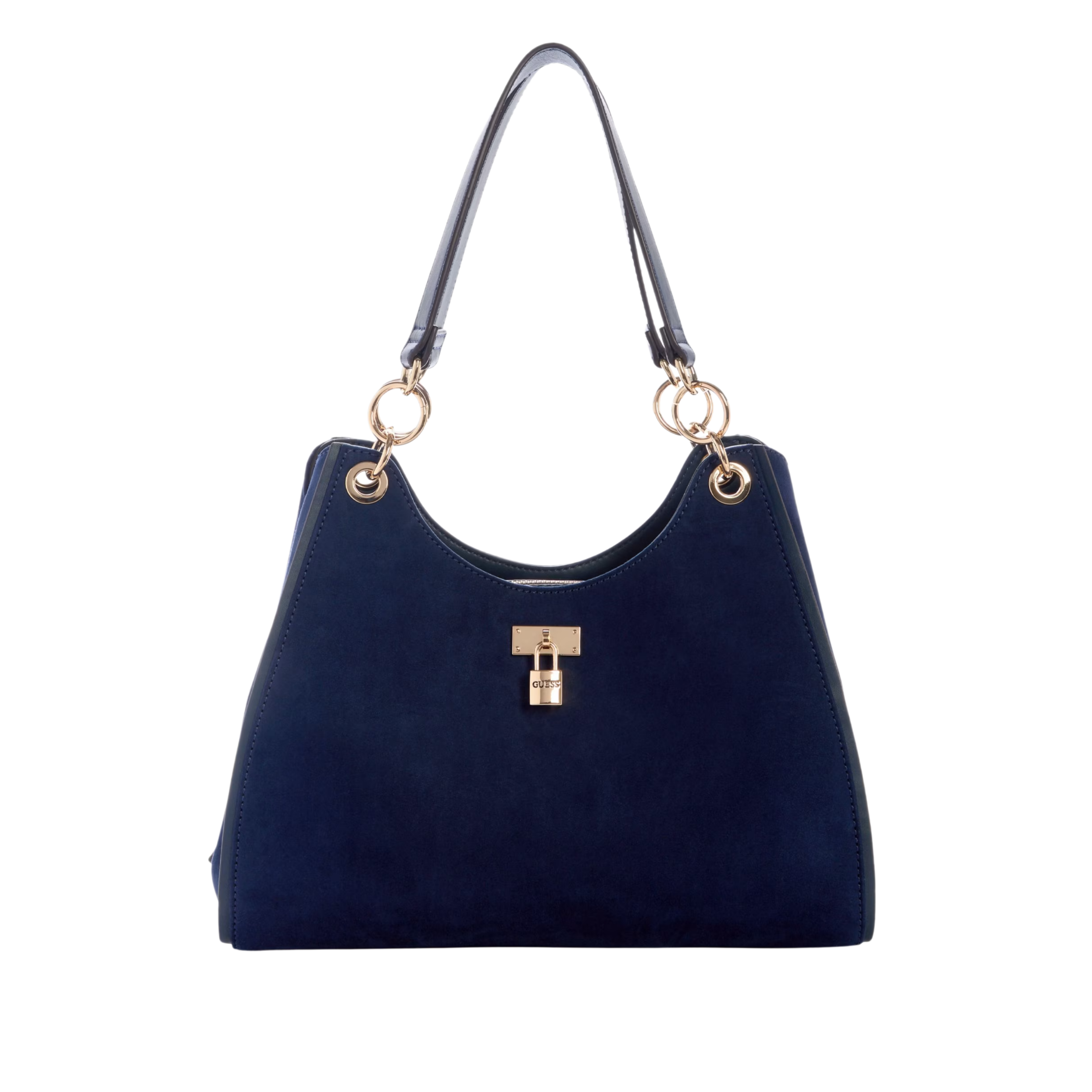 Guess Women Kaline Faux Suede Satchel - Blue