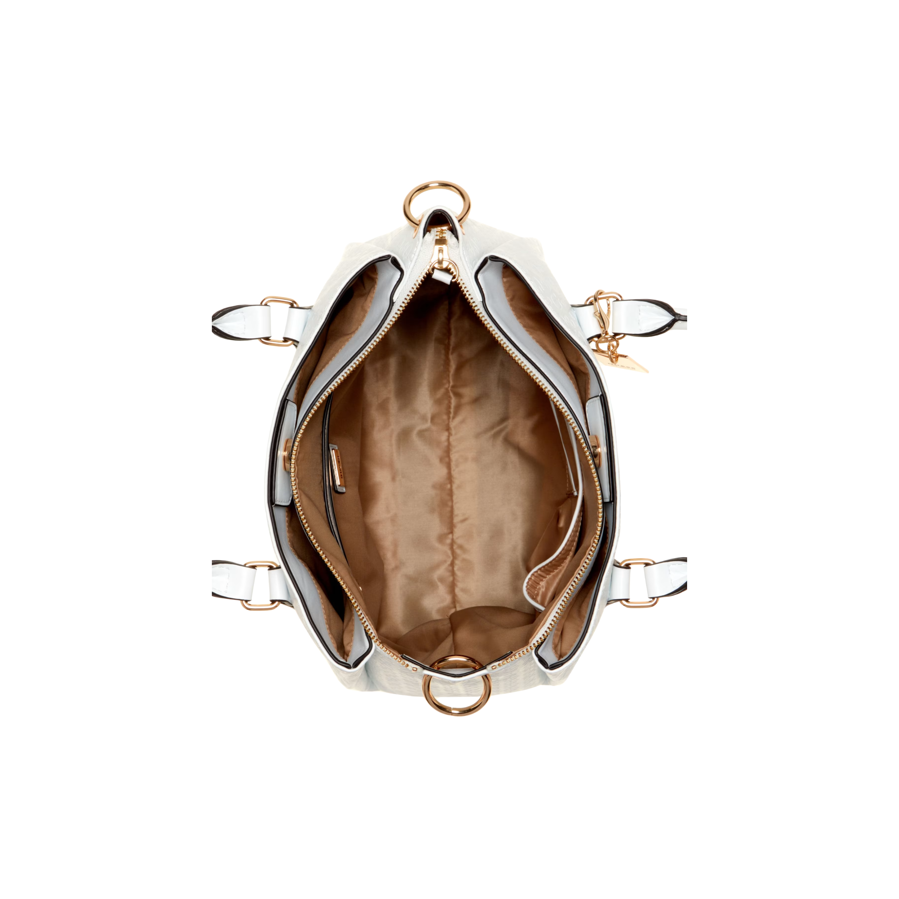 GUESS Women Zakaria Debossed Logo Satchel - White