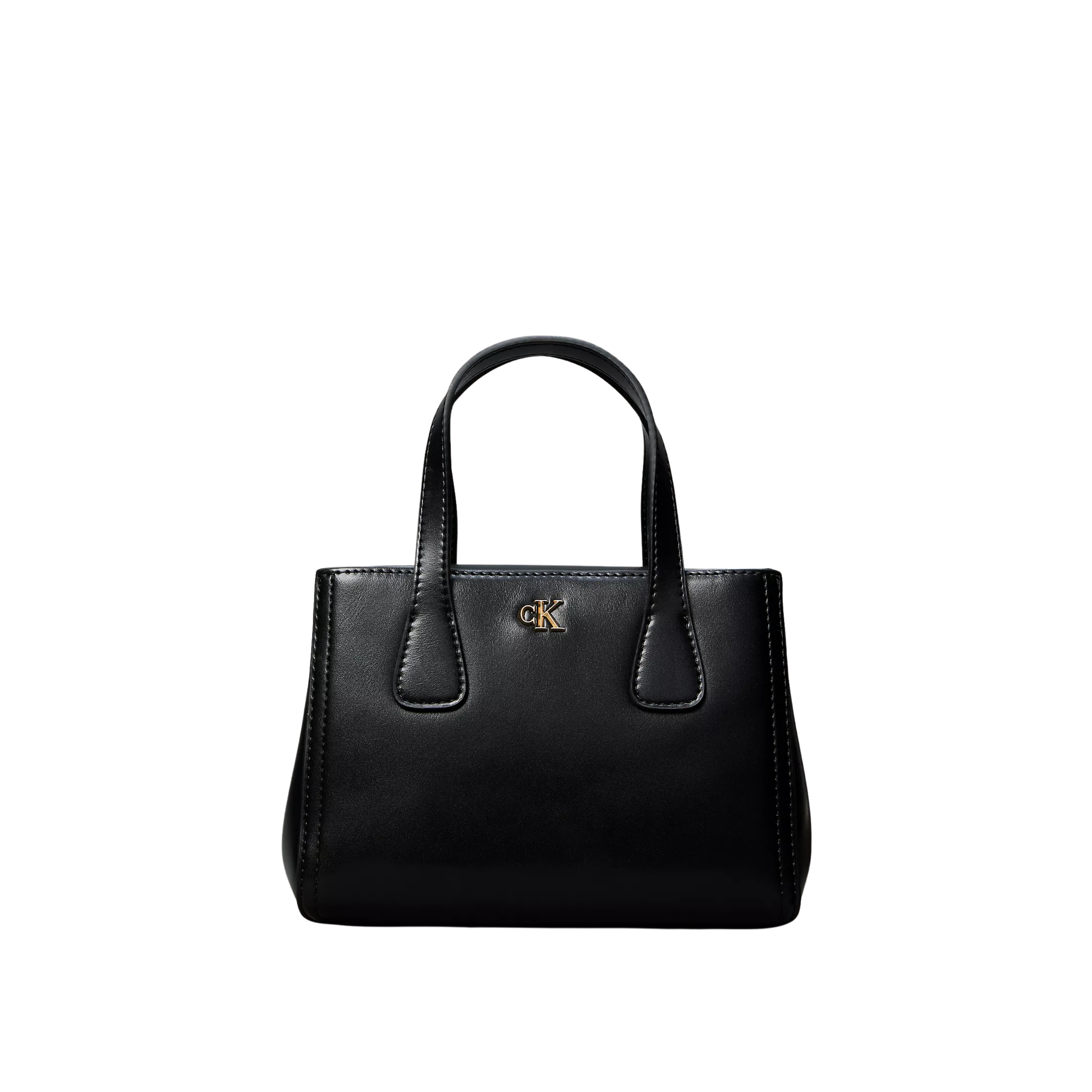 Calvin Klein Women Monogram Mini Tote Crossbody Bag - Black