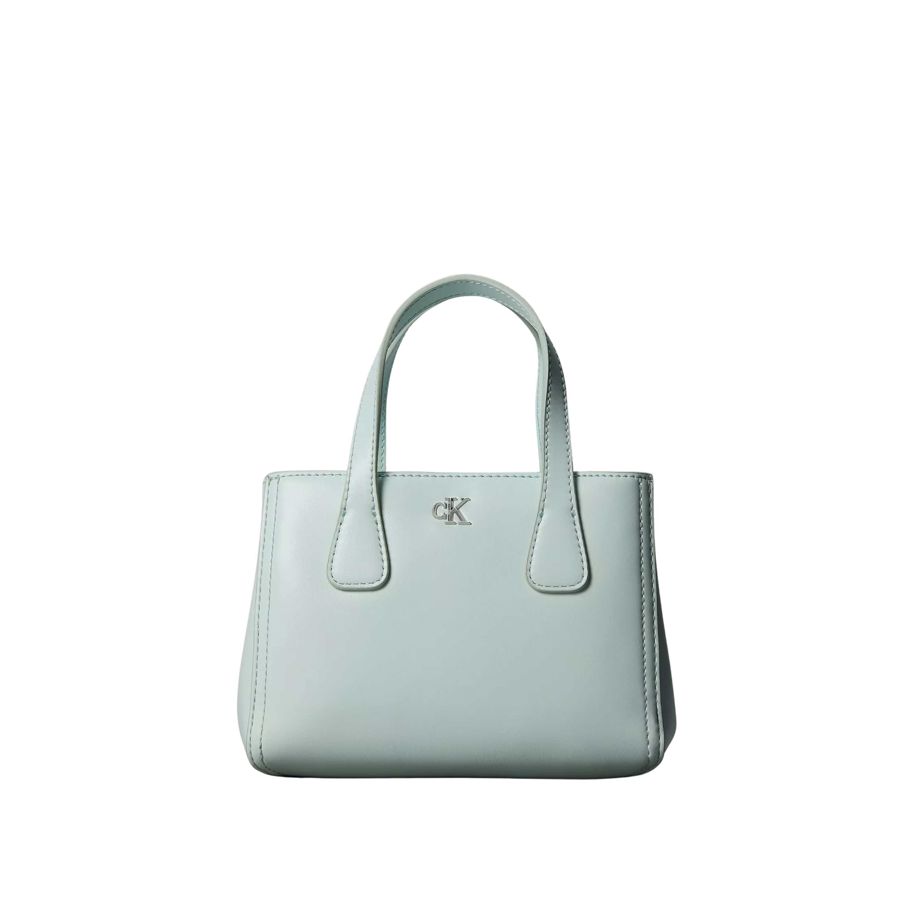 Calvin Klein Women Monogram Mini Tote Crossbody Bag - Whispering Blue