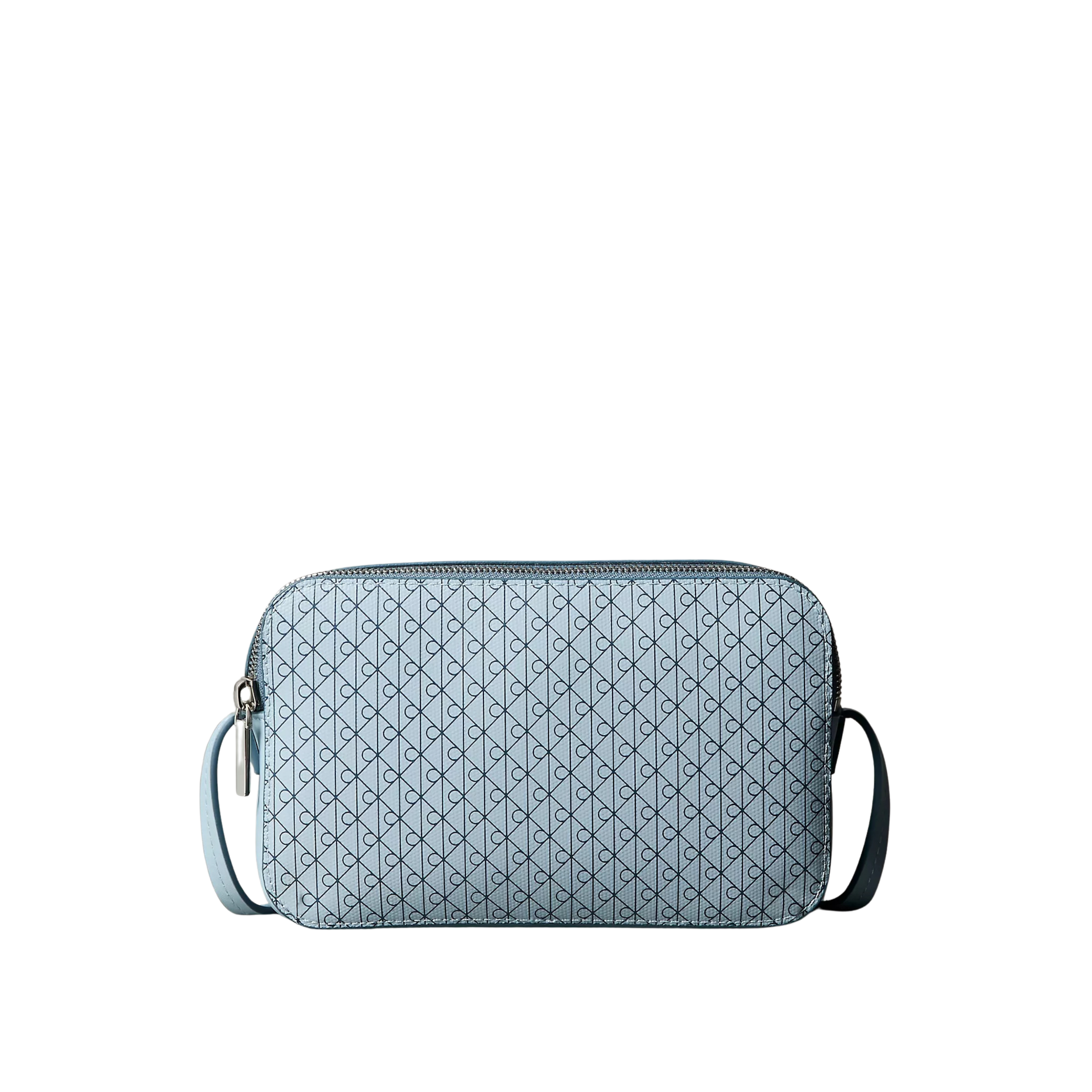 Calvin Klein Women Allover Emblem Logo Camera Bag - Palest Blue Aop