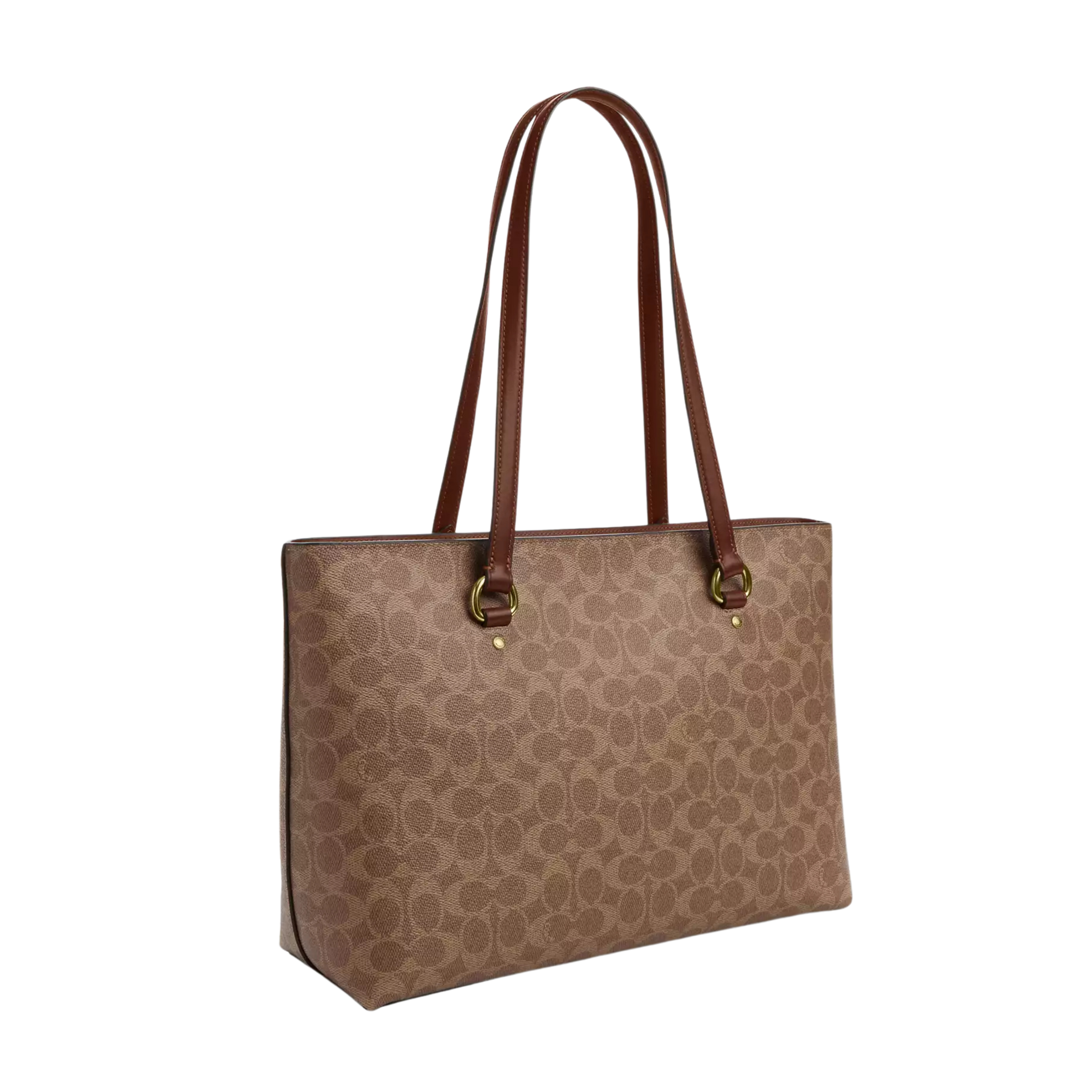 COACH Women Station Tote Bag - Gold Tan Brown