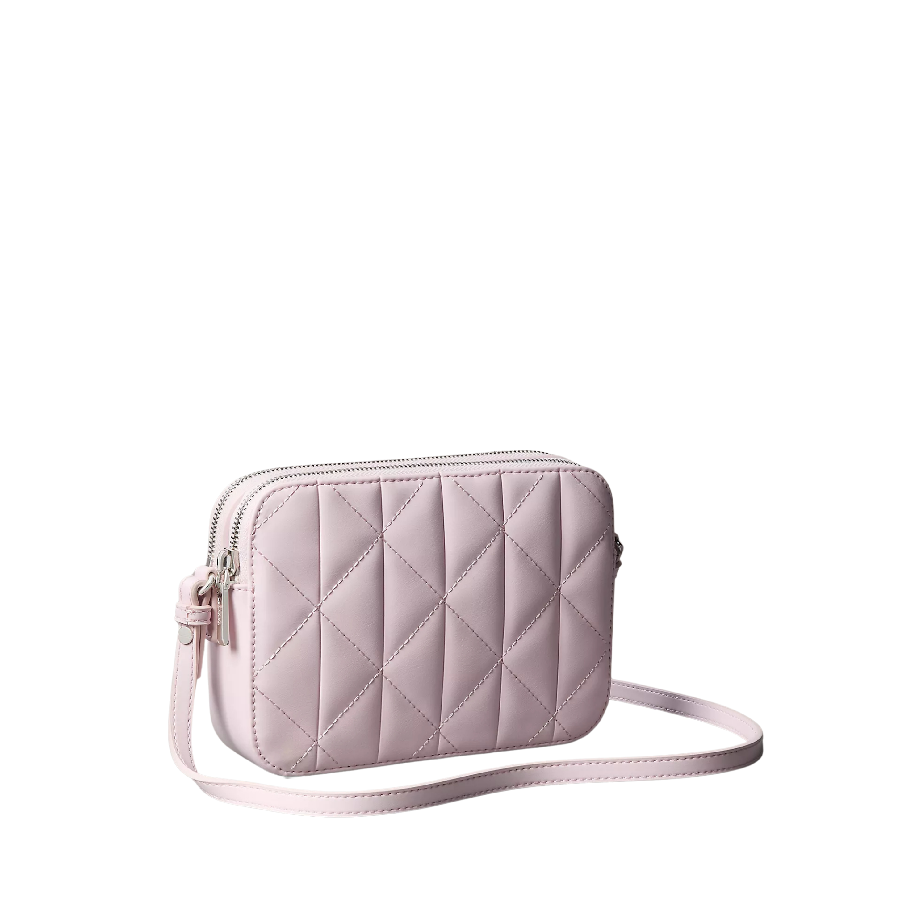 Calvin Klein Women Quilted Emblem Logo Camera Bag - Cradle Pink