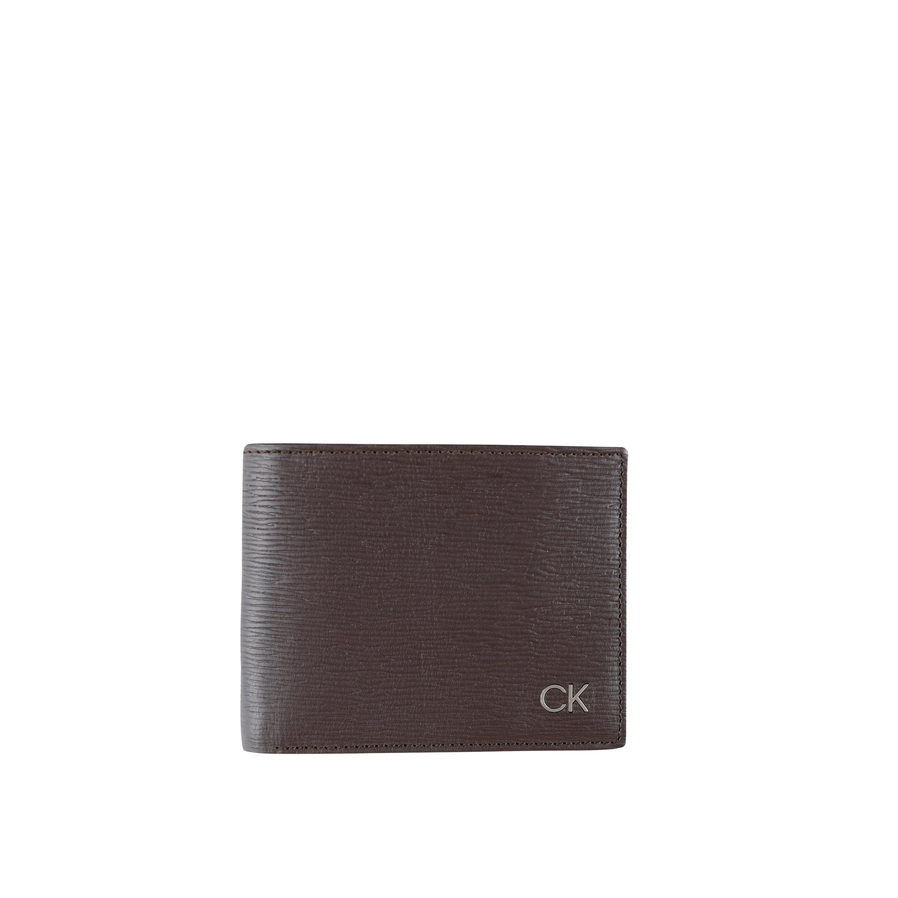 Calvin Klein Men RFID Leather Minimalist Bifold Wallet - Brown River Prin