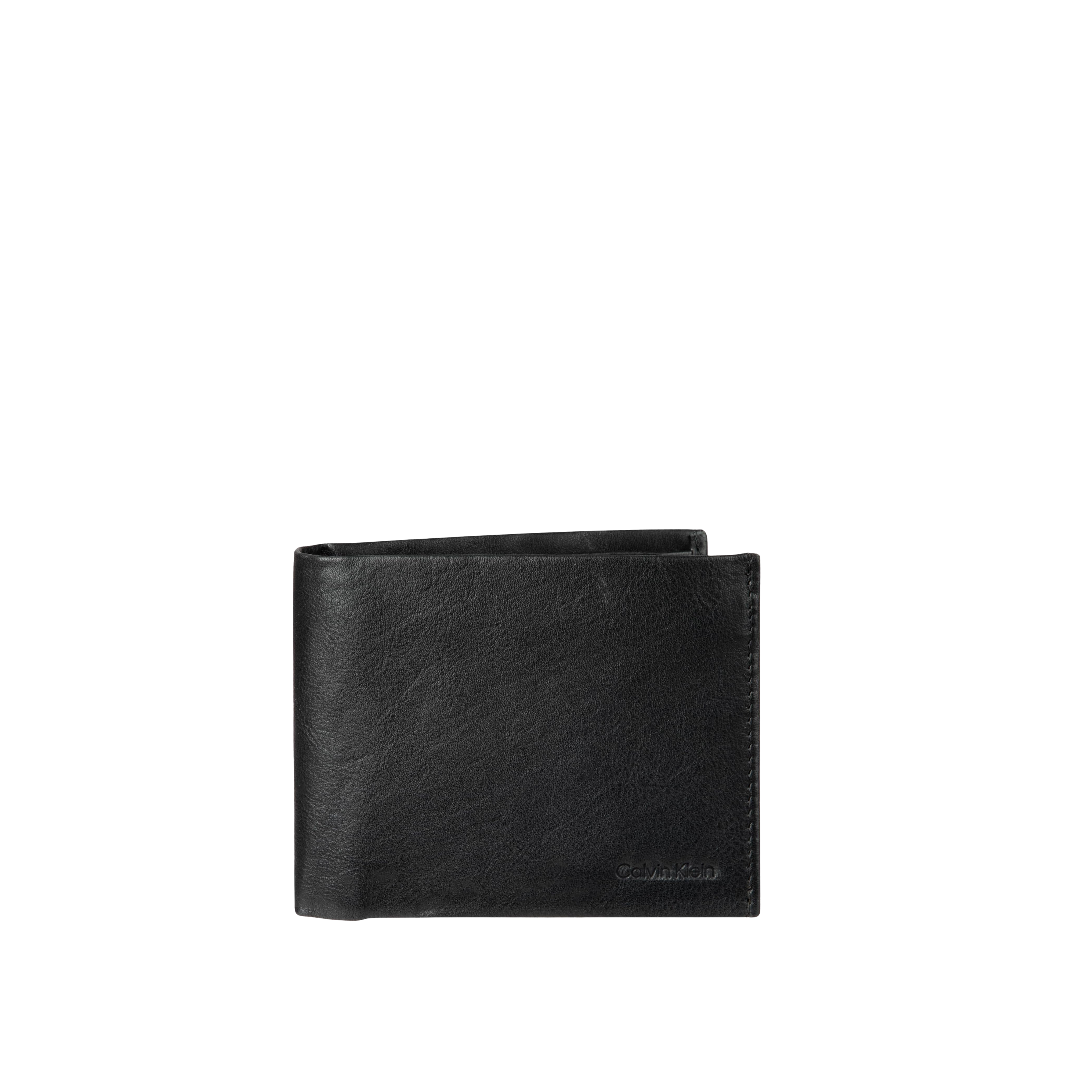 Calvin Klein Men RFID Leather Minimalist Bifold Wallet - Black Passcase