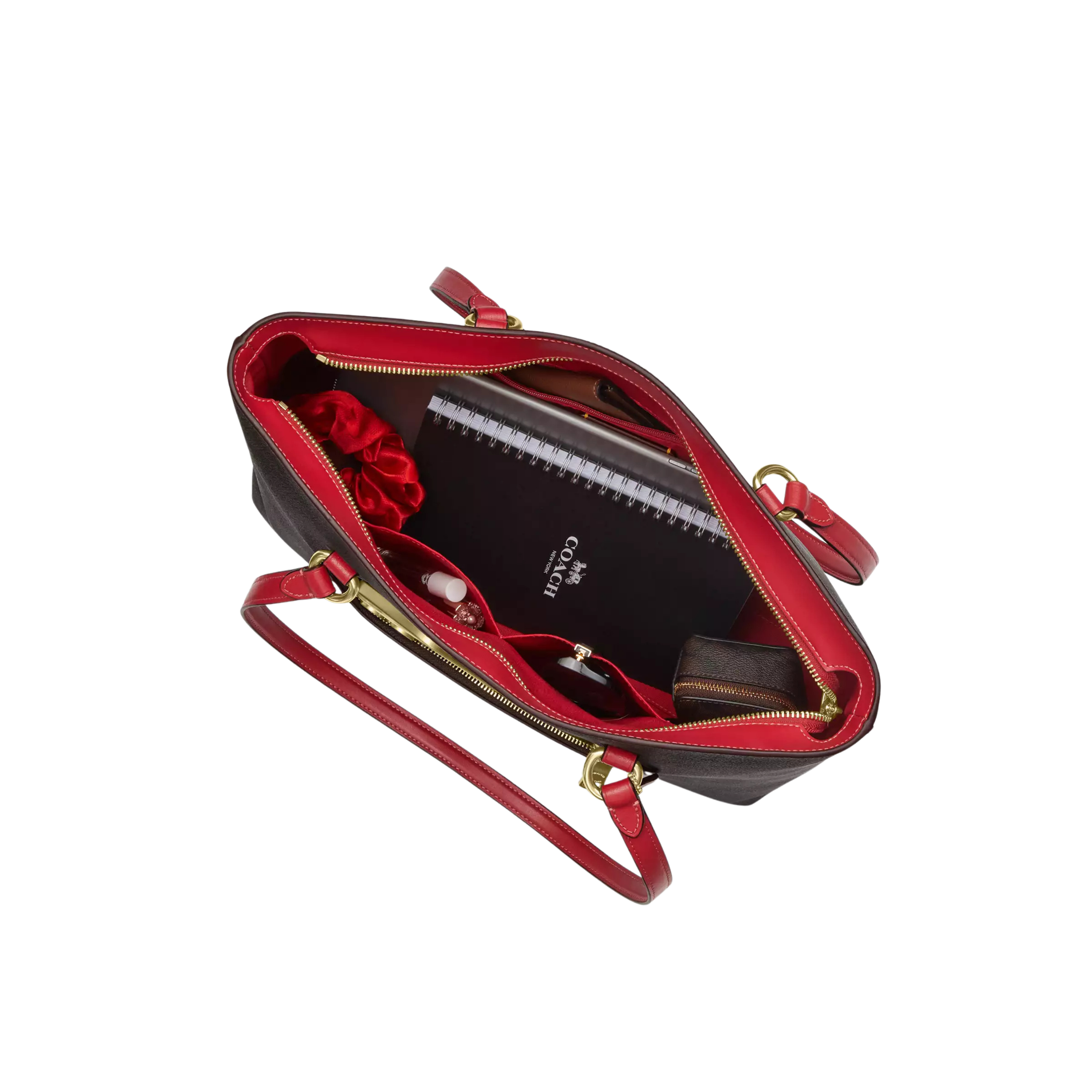 COACH Women Station Tote Bag - Walnut True Red