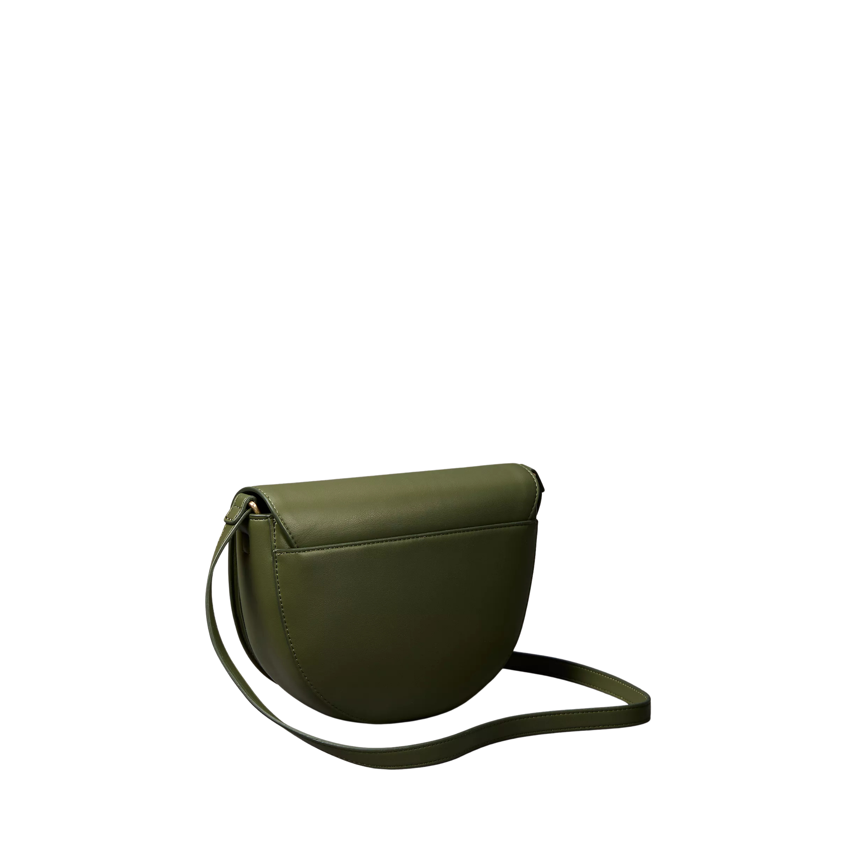Calvin Klein Women Embossed Monogram Saddle Bag - Cypress