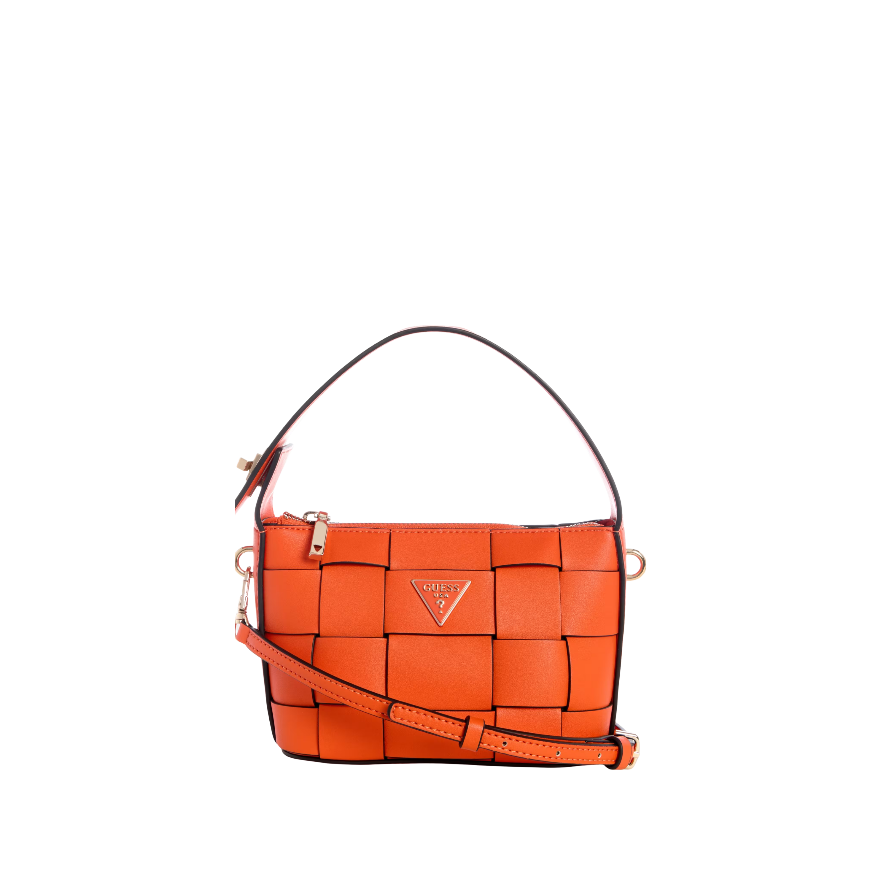 Guess Women Maylee Woven Mini Hobo Bag - Orange