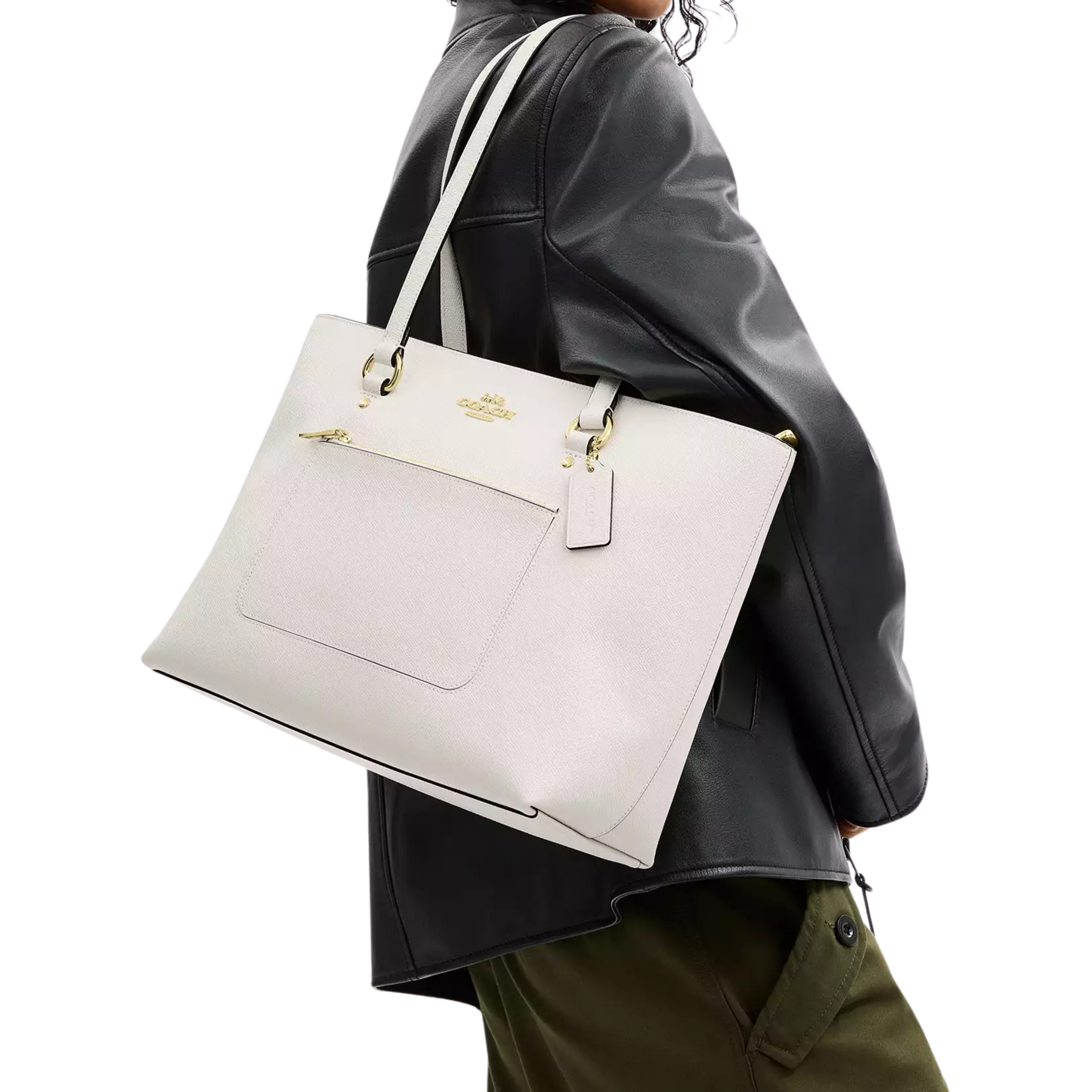 COACH Women Station Tote Bag - Gold Chalk