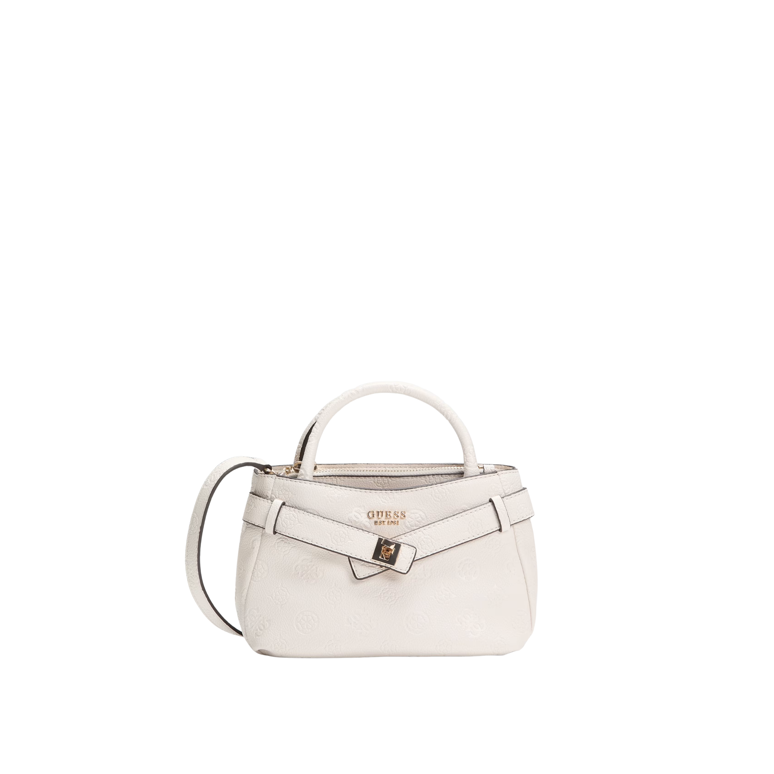 Guess Women Ella Logo Mini Satchel Bag - Steel