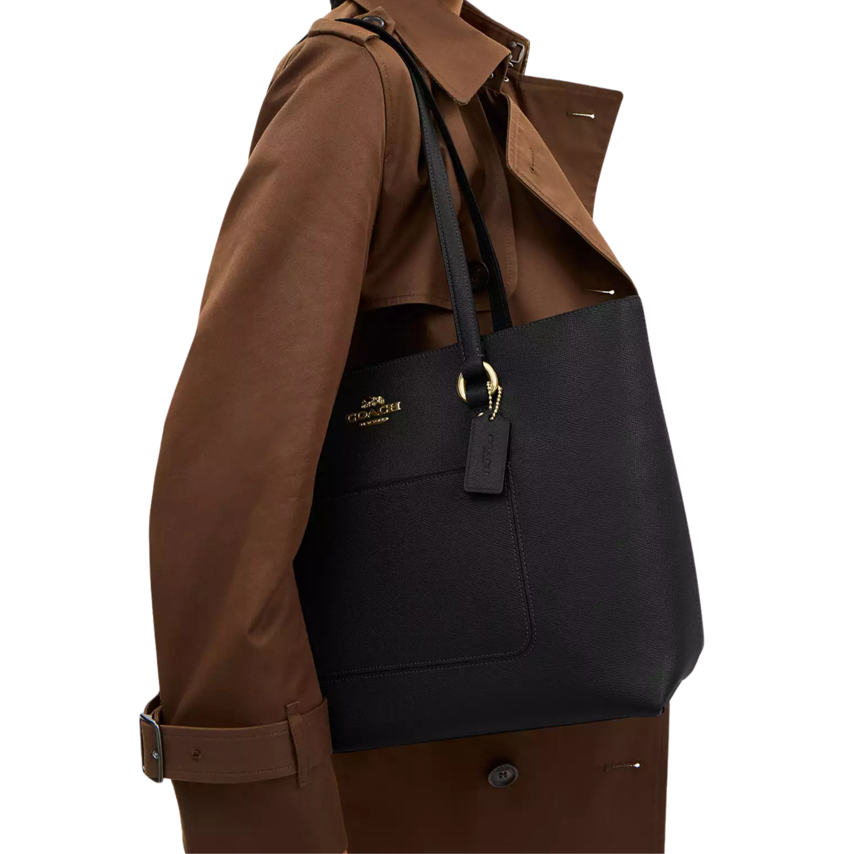 COACH Women Station Tote Bag - Gold Black