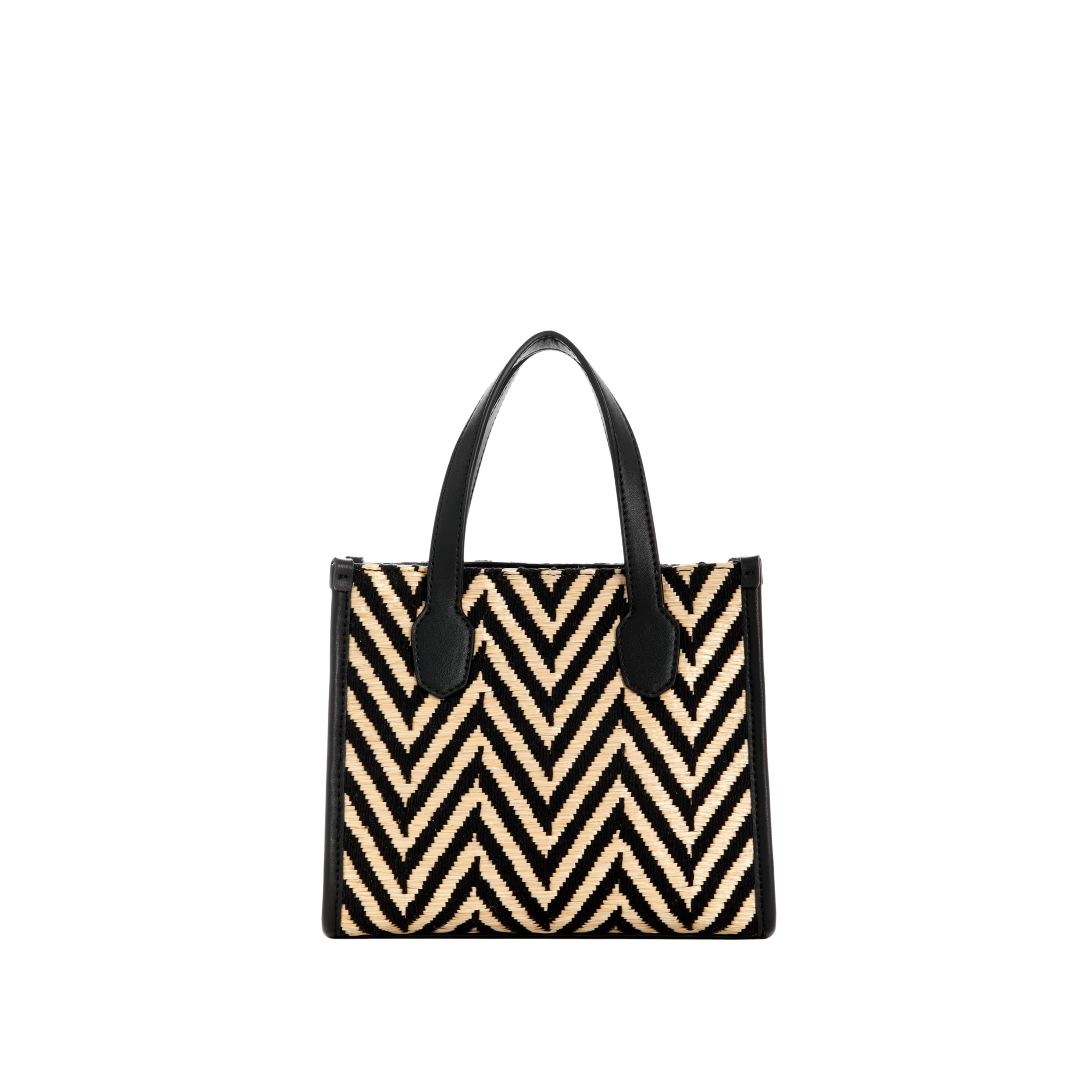 Guess Women Silvana Chevron Mini Tote - Black