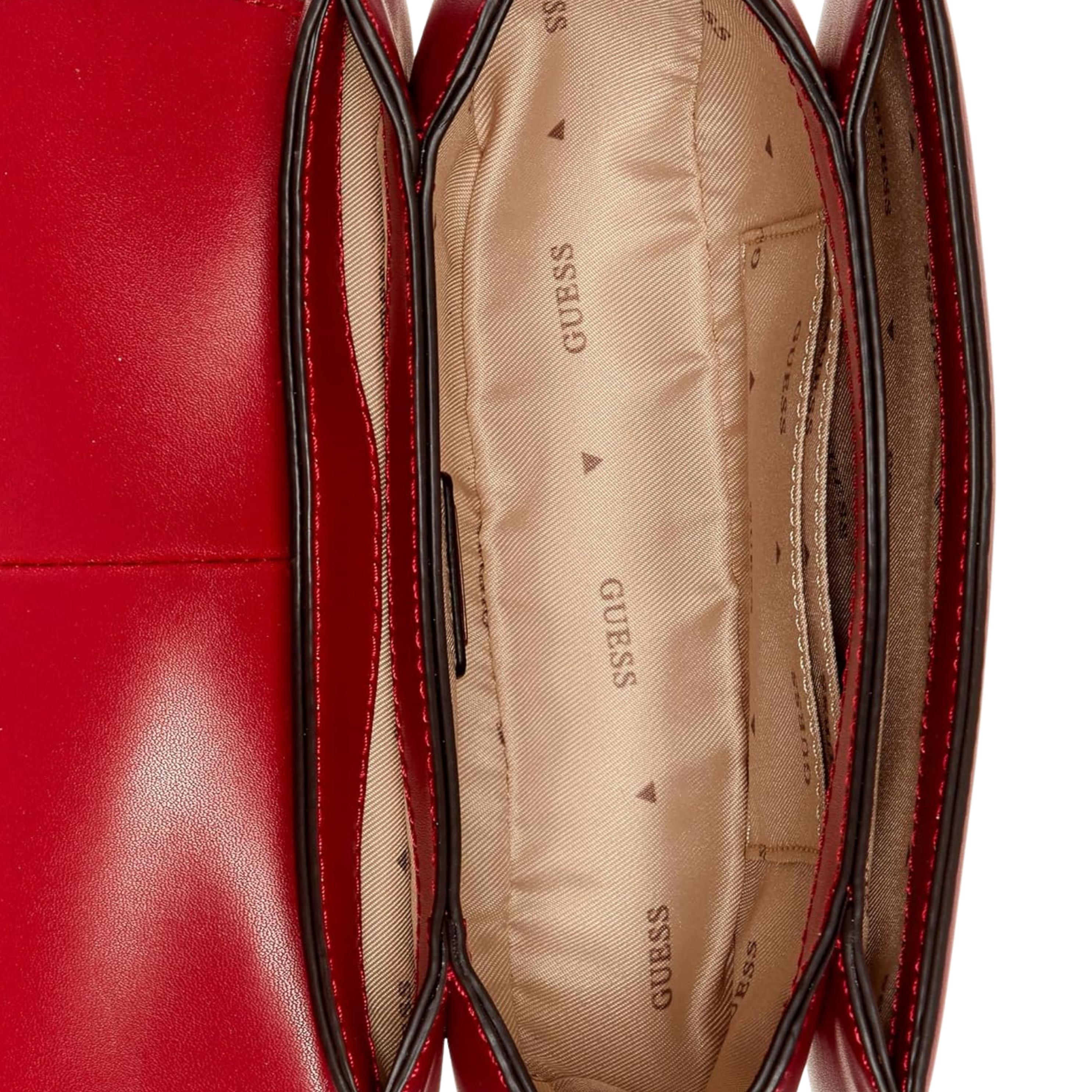 Guess Women Carrie Mini Crossbody - Dark Cherry