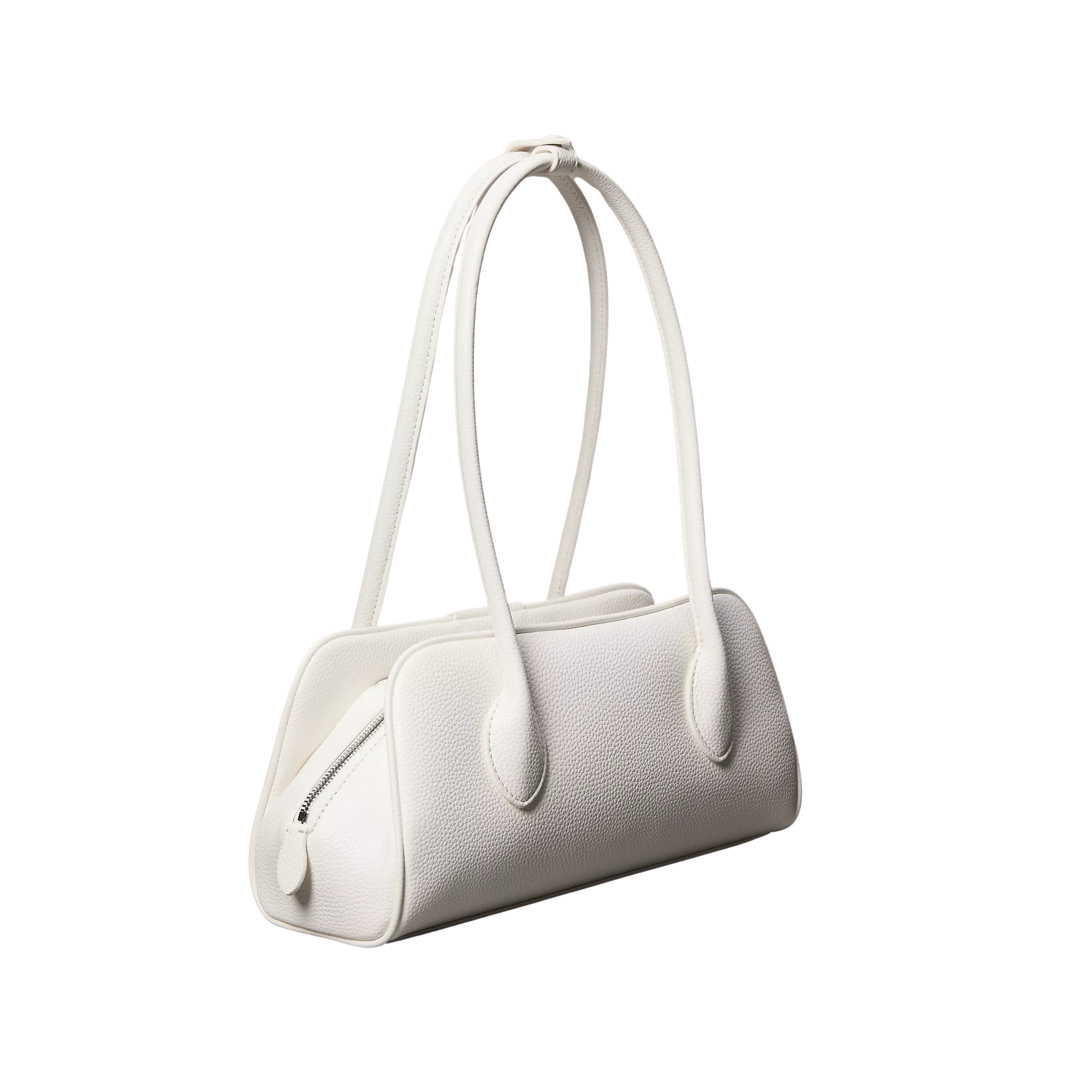 Calvin Klein Women Emblem Logo Shoulder Bag - White Alyssum