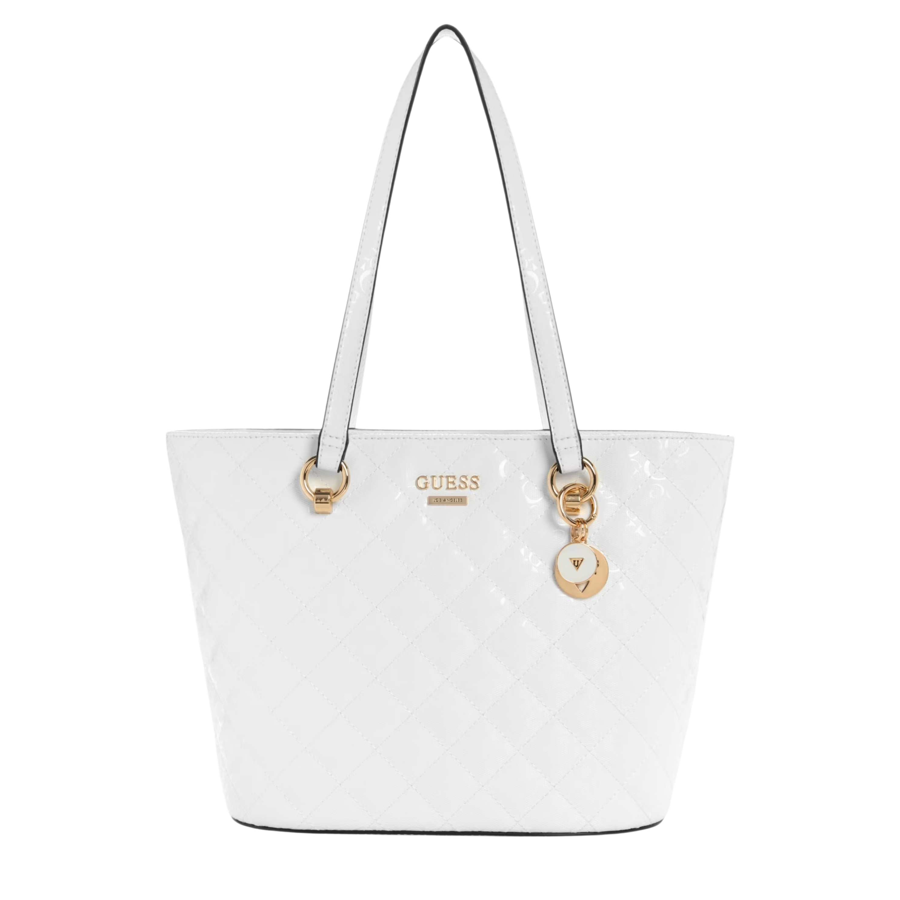 Guess Women Estonia Quilted Gshine Carryall - White