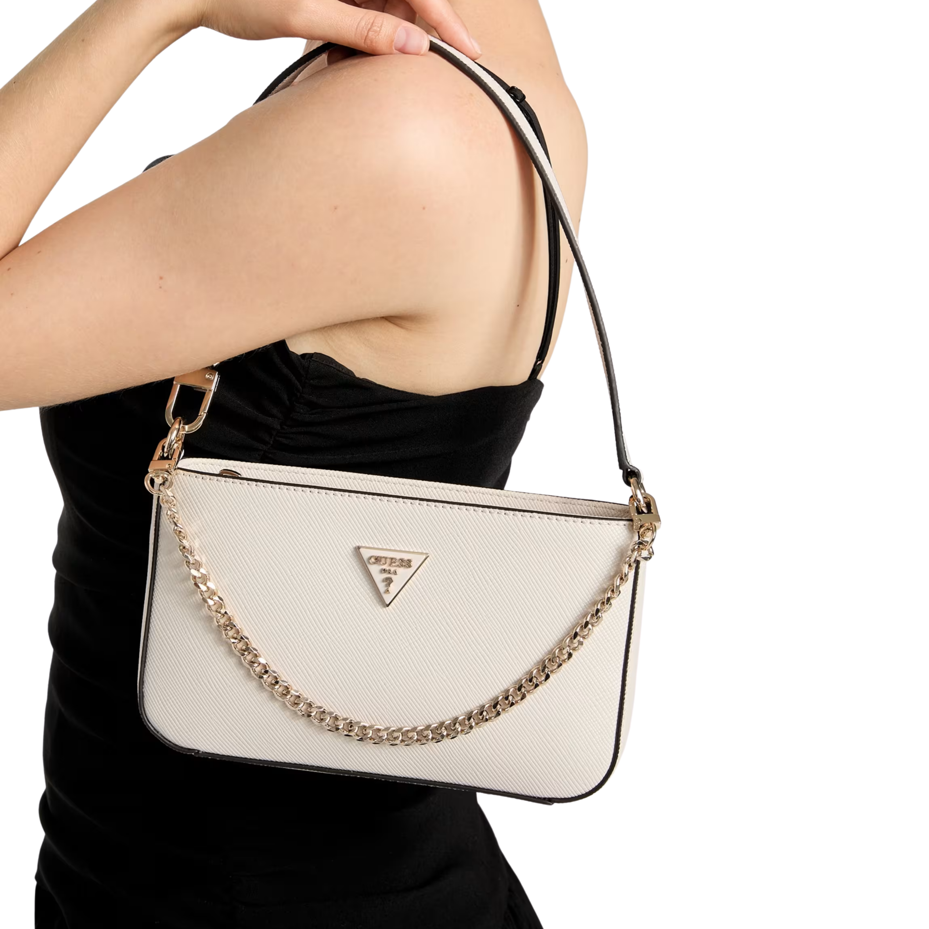 Guess Women Noelle Saffiano Mini Shoulder Bag - Bone