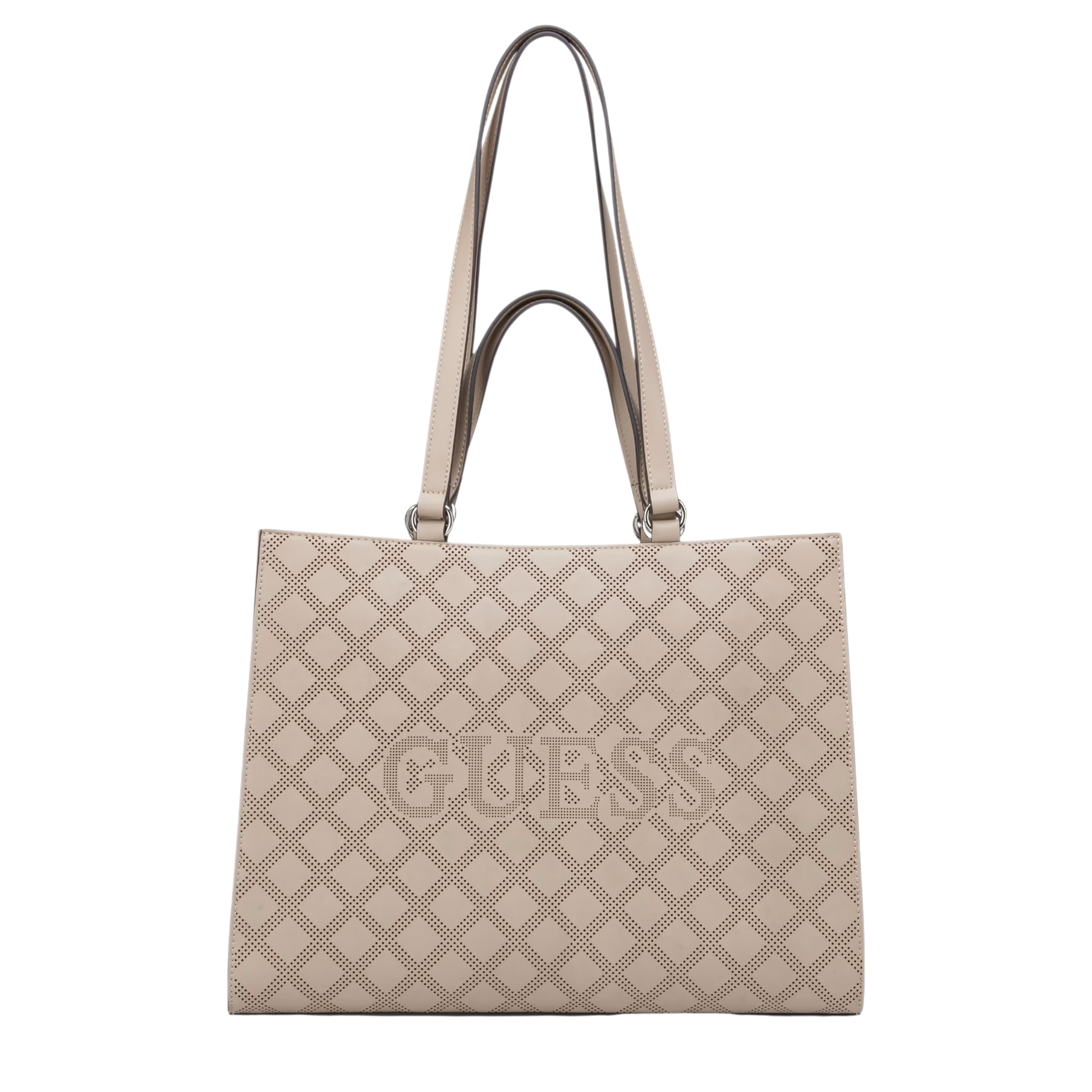 Guess Women Forber Perforated Logo Carryal - Beige